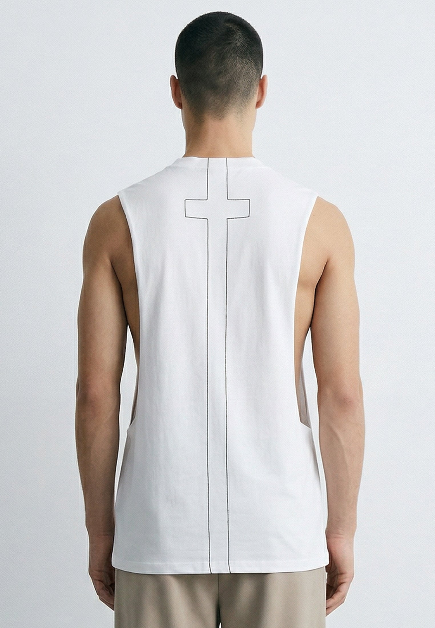 CUTAWAY VEST WHITE
