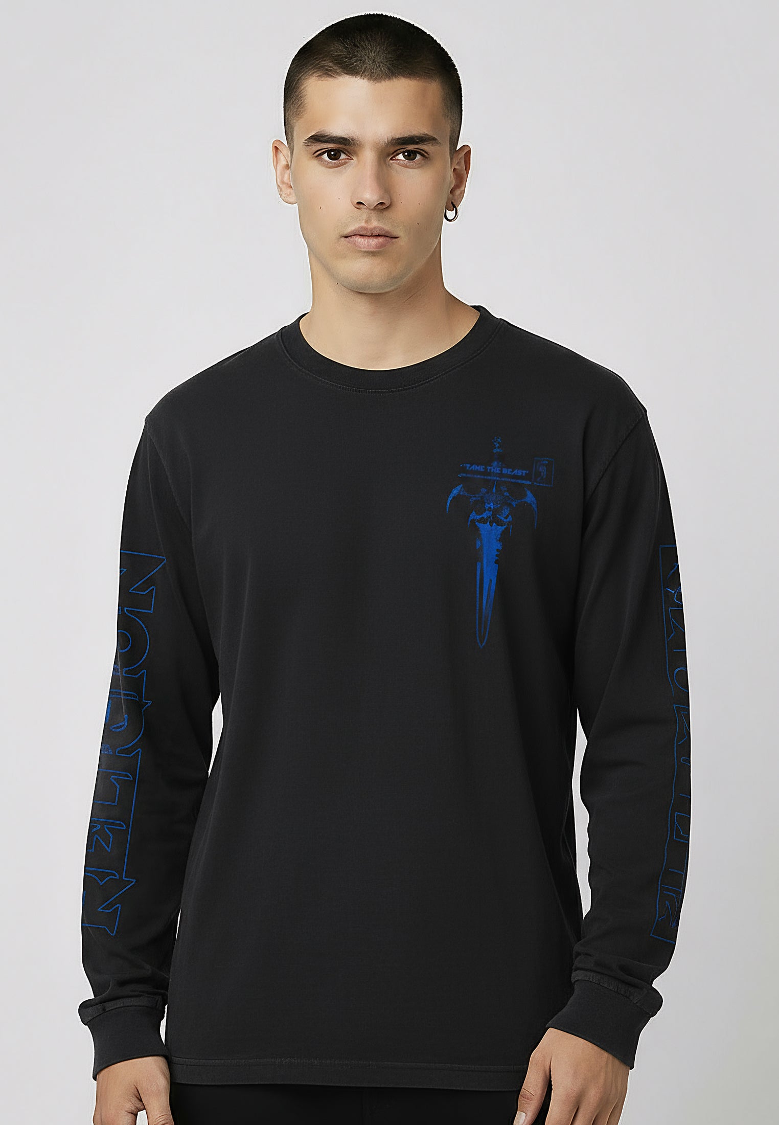 TAME THE BEAST LS T-SHIRT VINTAGE BLACK