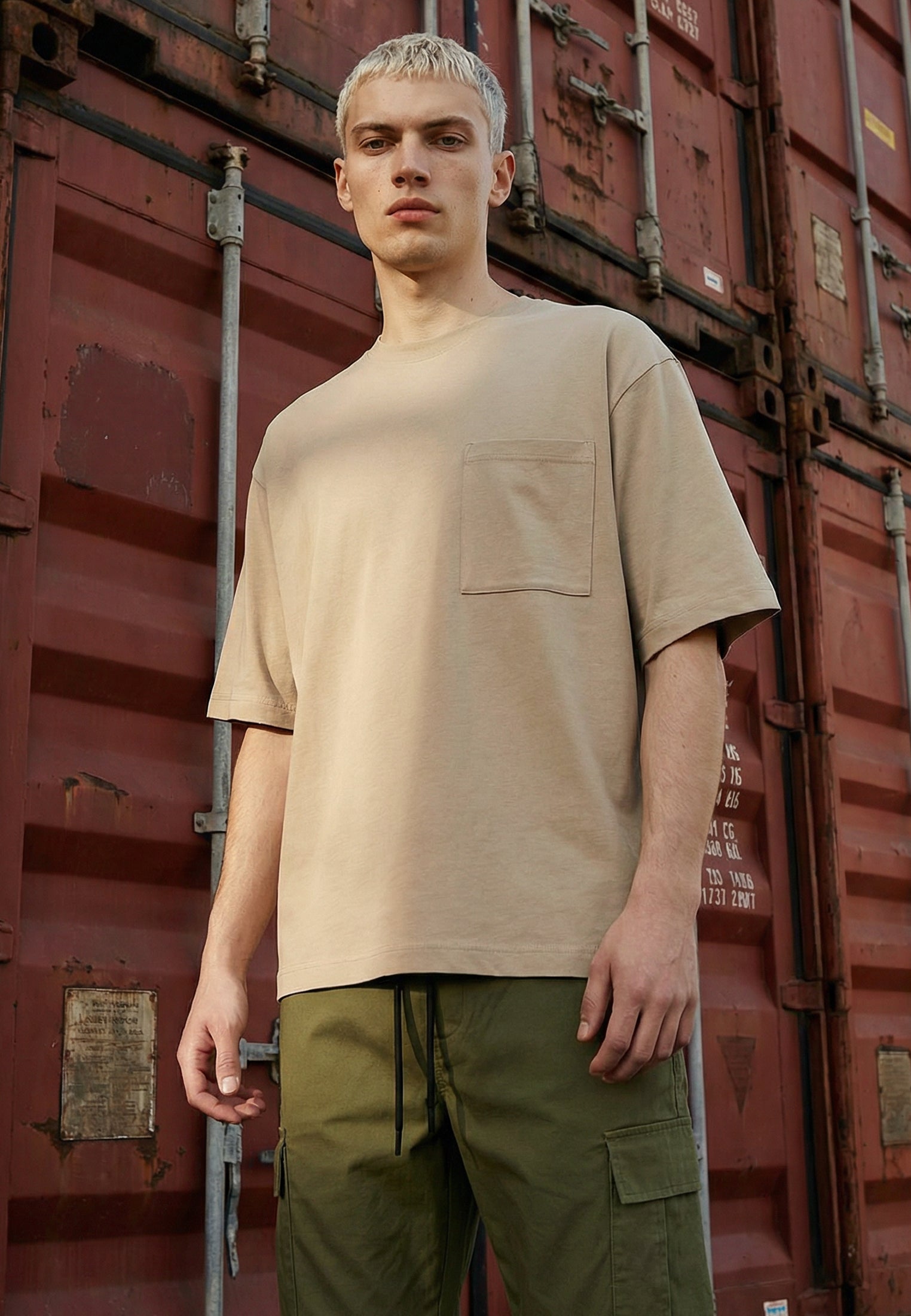 CROP BOX T-SHIRT KHAKI