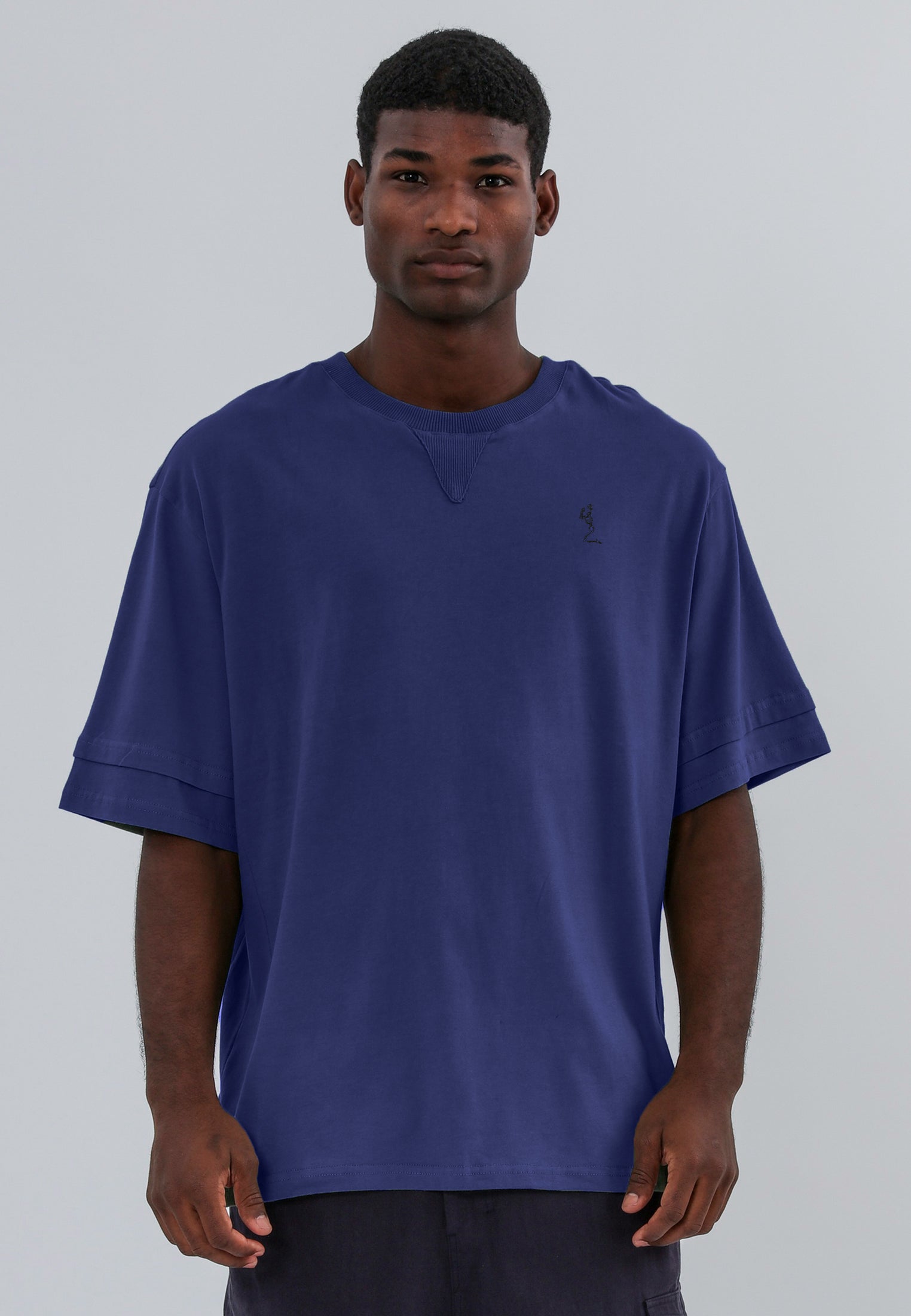 DOUBLE SLEEVE T-SHIRT ROYAL BLUE