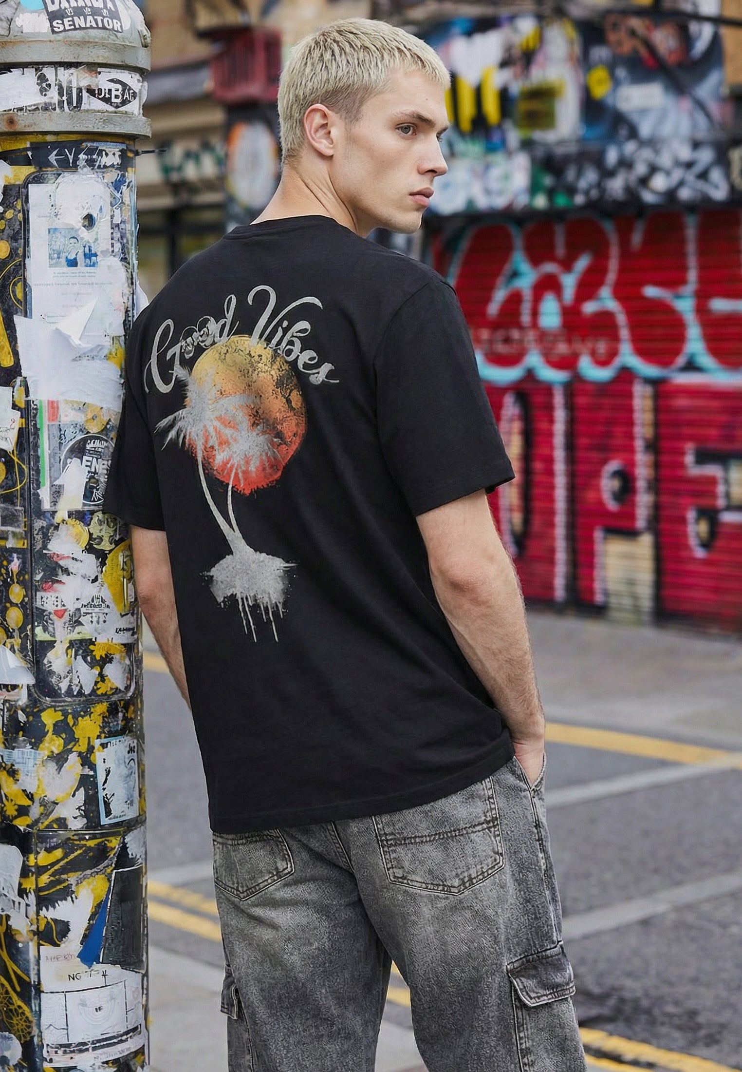 GOOD VIBES T-SHIRT BLACK