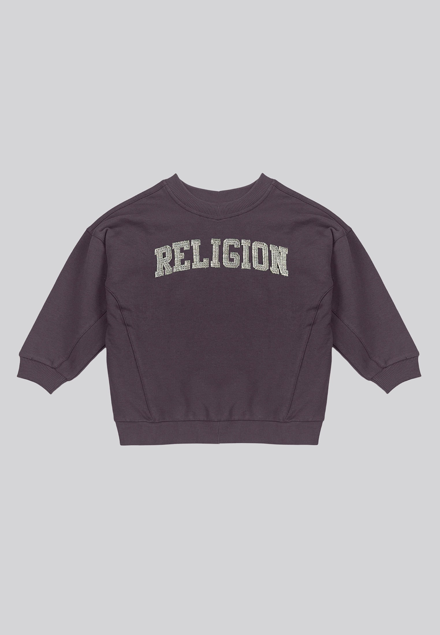 RELIGION GIRLS APPLIQUÉ OVERSIZED SWEATSHIRT MAUVE
