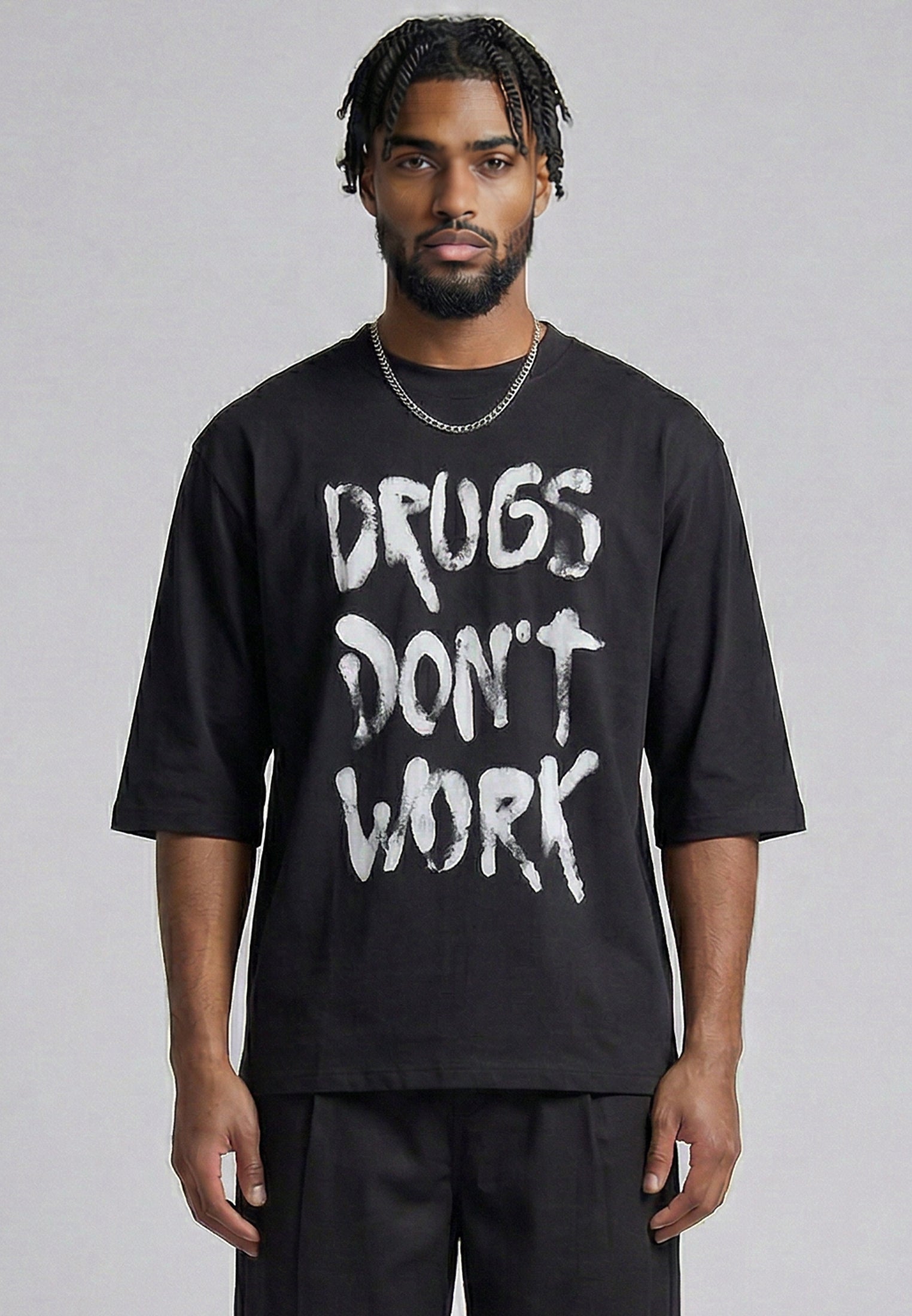 DRUGS DON'T WORK T-SHIRT BLACK