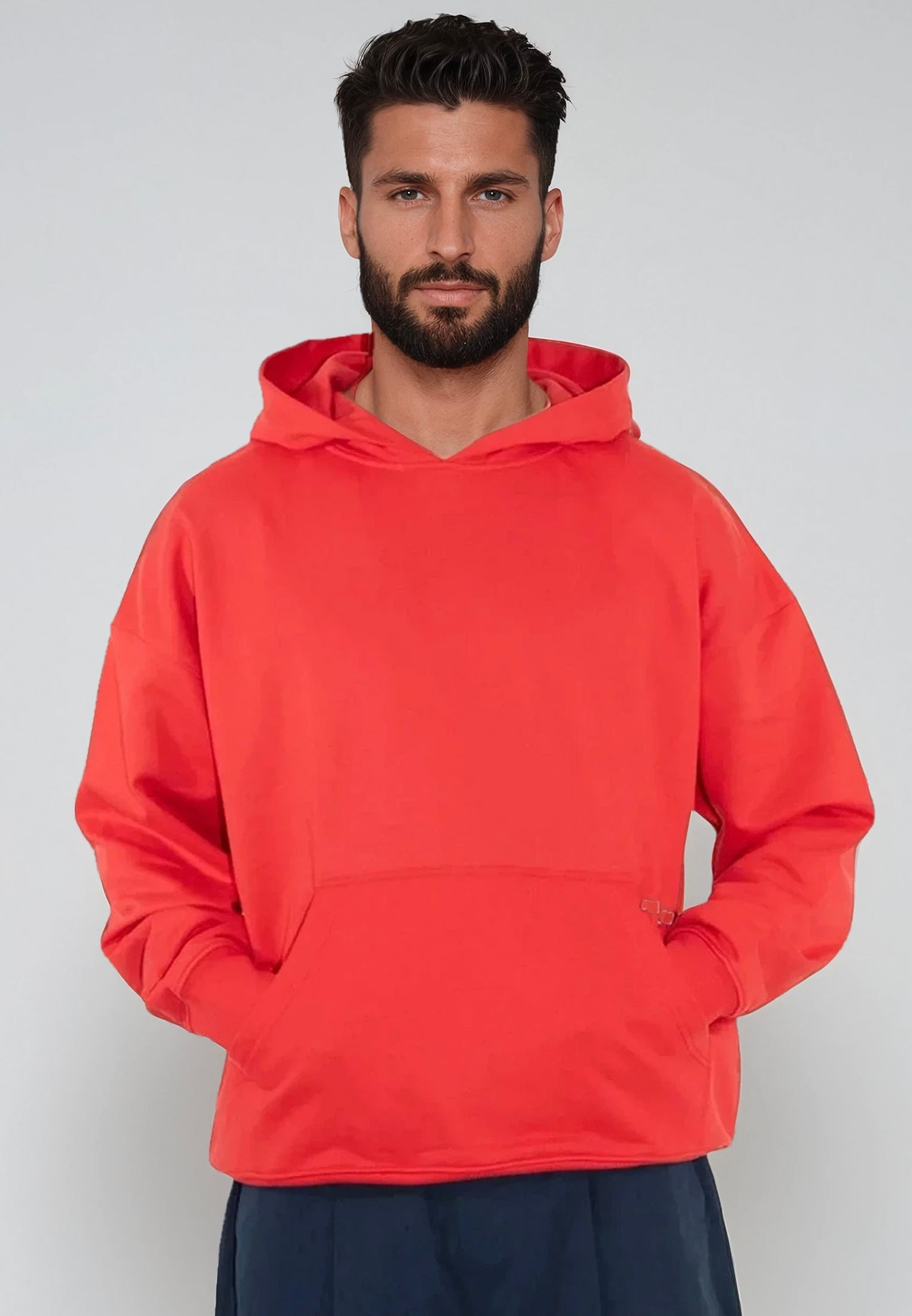 RELIGION UK RELAXED HOODIE BRIGHT RED