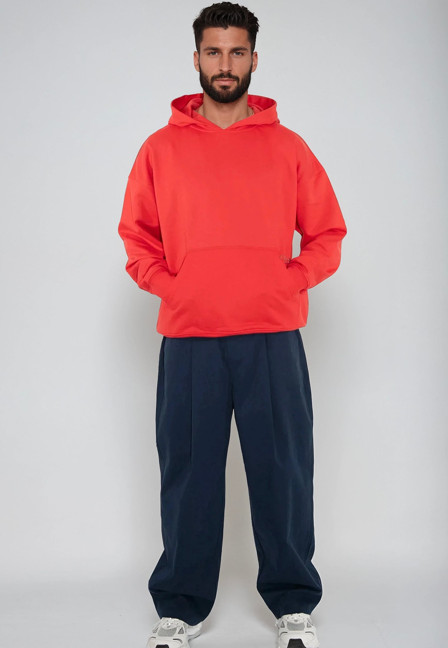 RELIGION UK RELAXED HOODIE BRIGHT RED