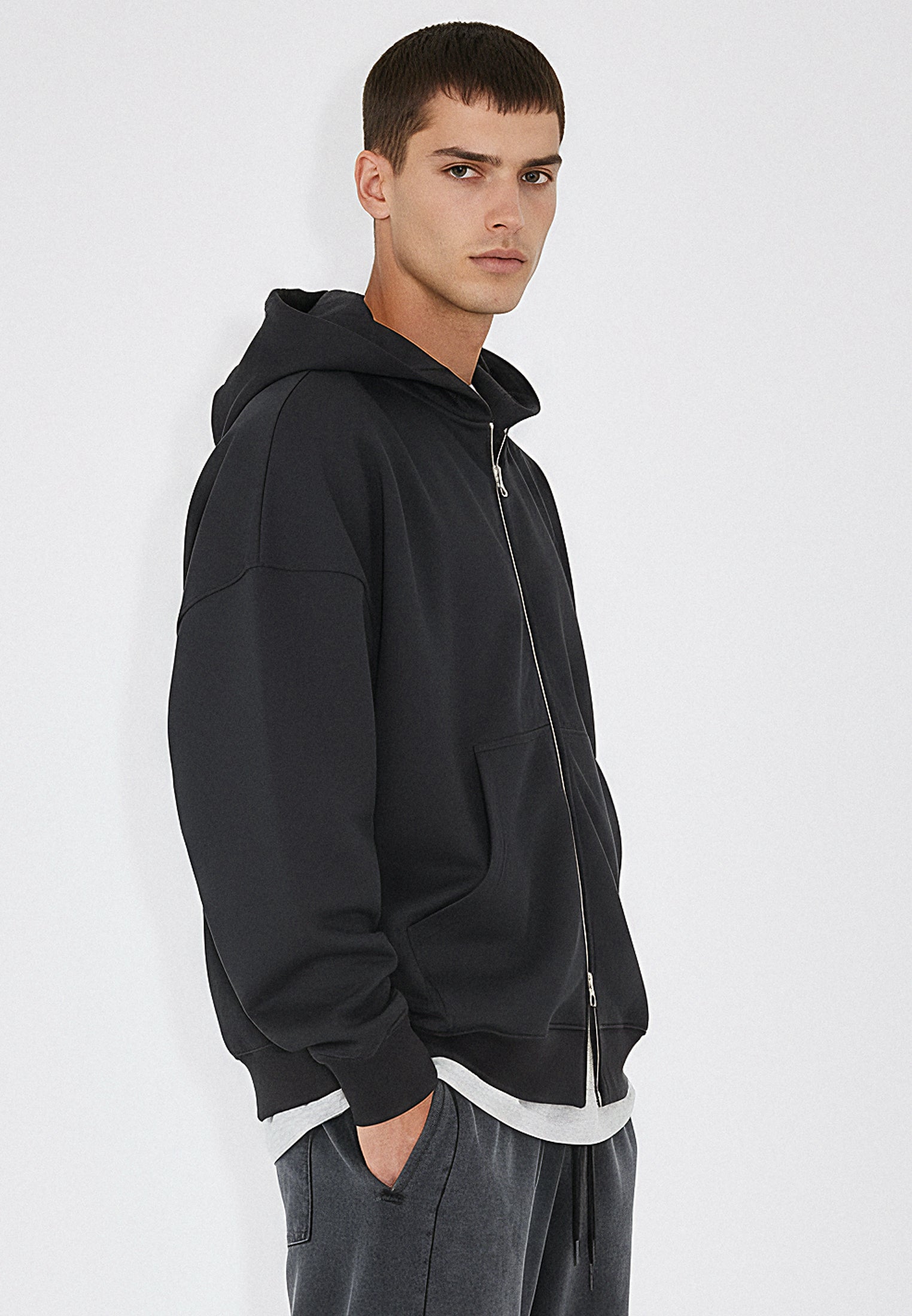 RELIGION UK ZIP UP HOODIE BLACK