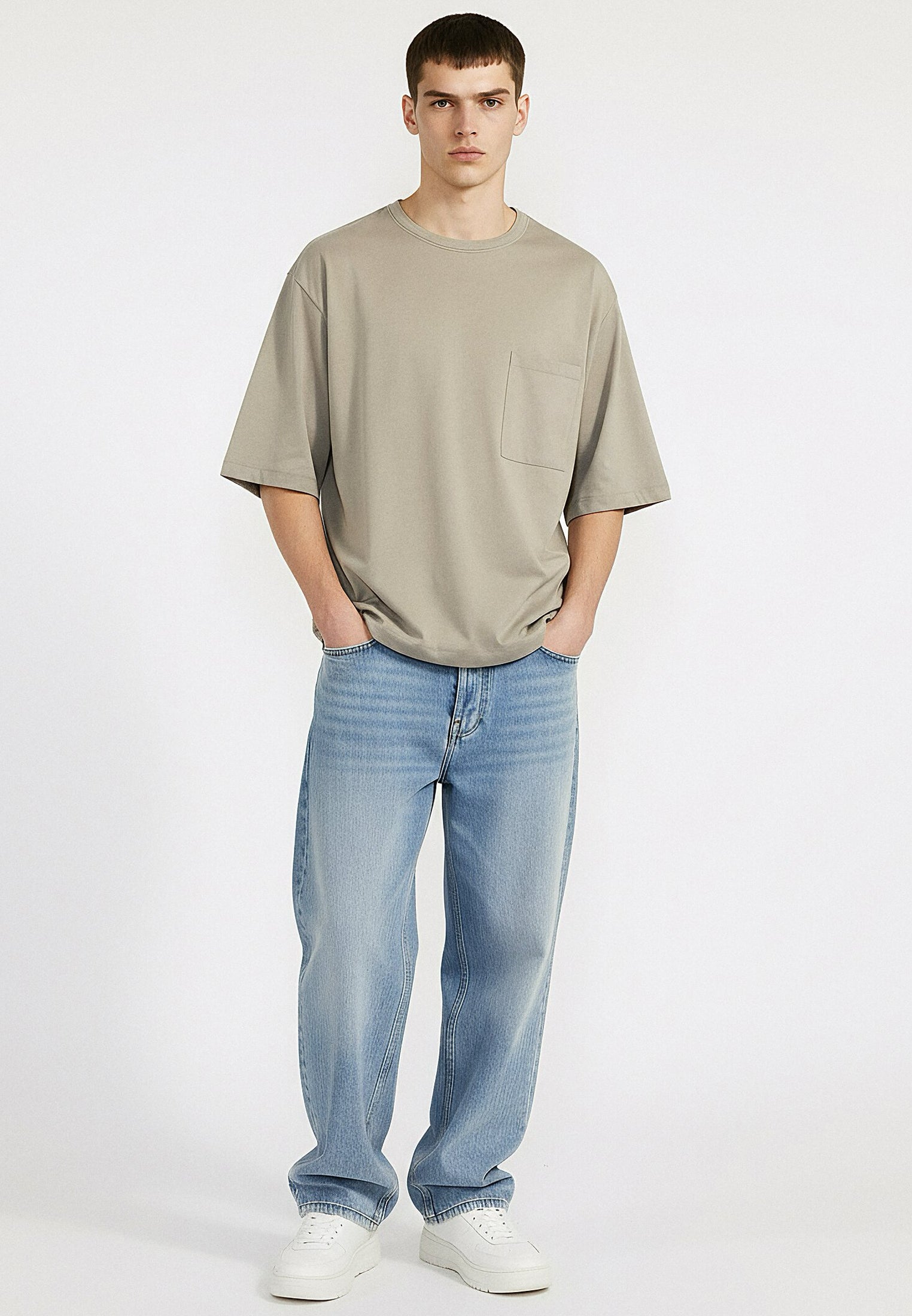 CROP BOX T-SHIRT KHAKI