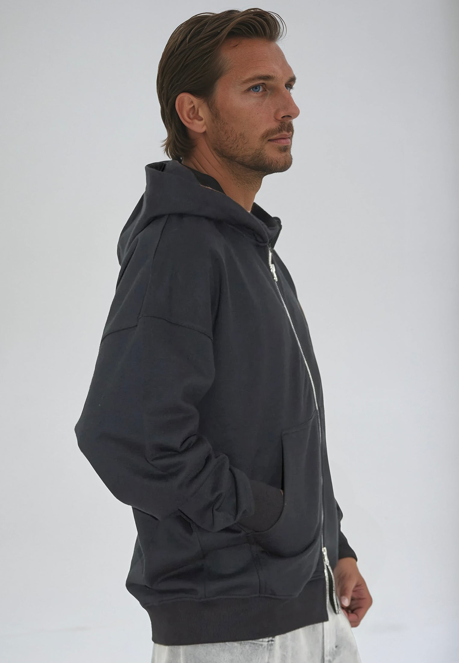 RELIGION UK ZIP UP HOODIE BLACK