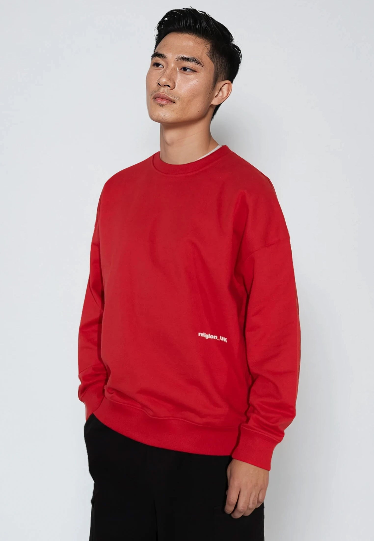 RELIGION UK SWEAT BRIGHT RED