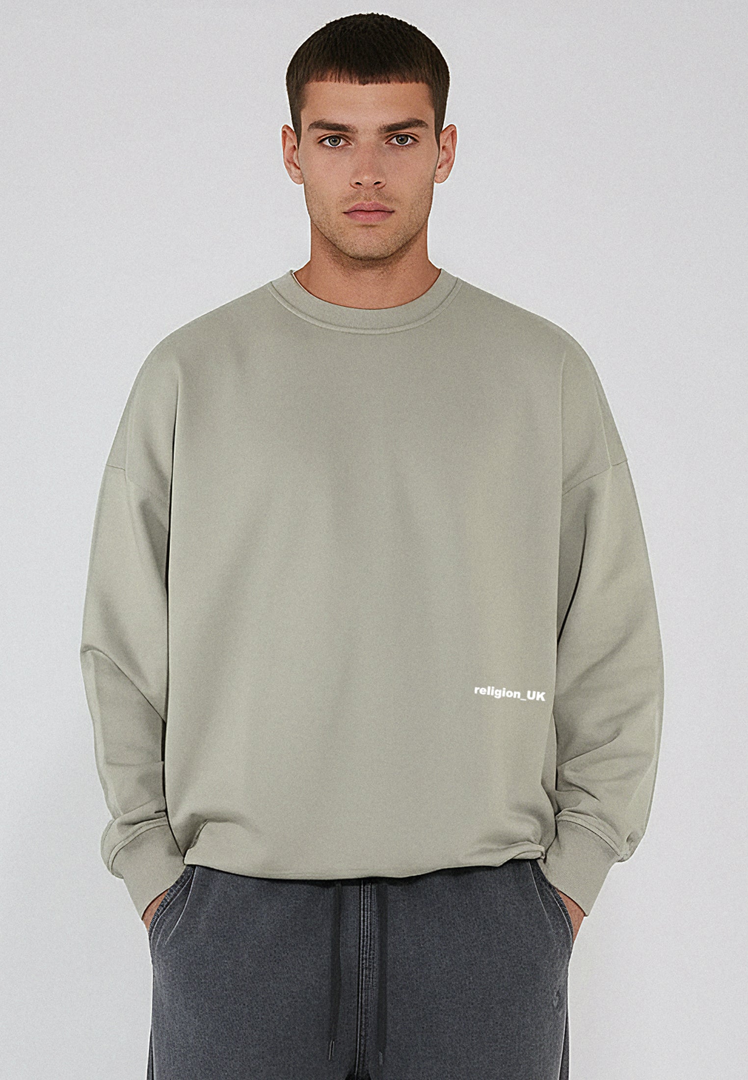 RELIGION UK SWEAT KHAKI