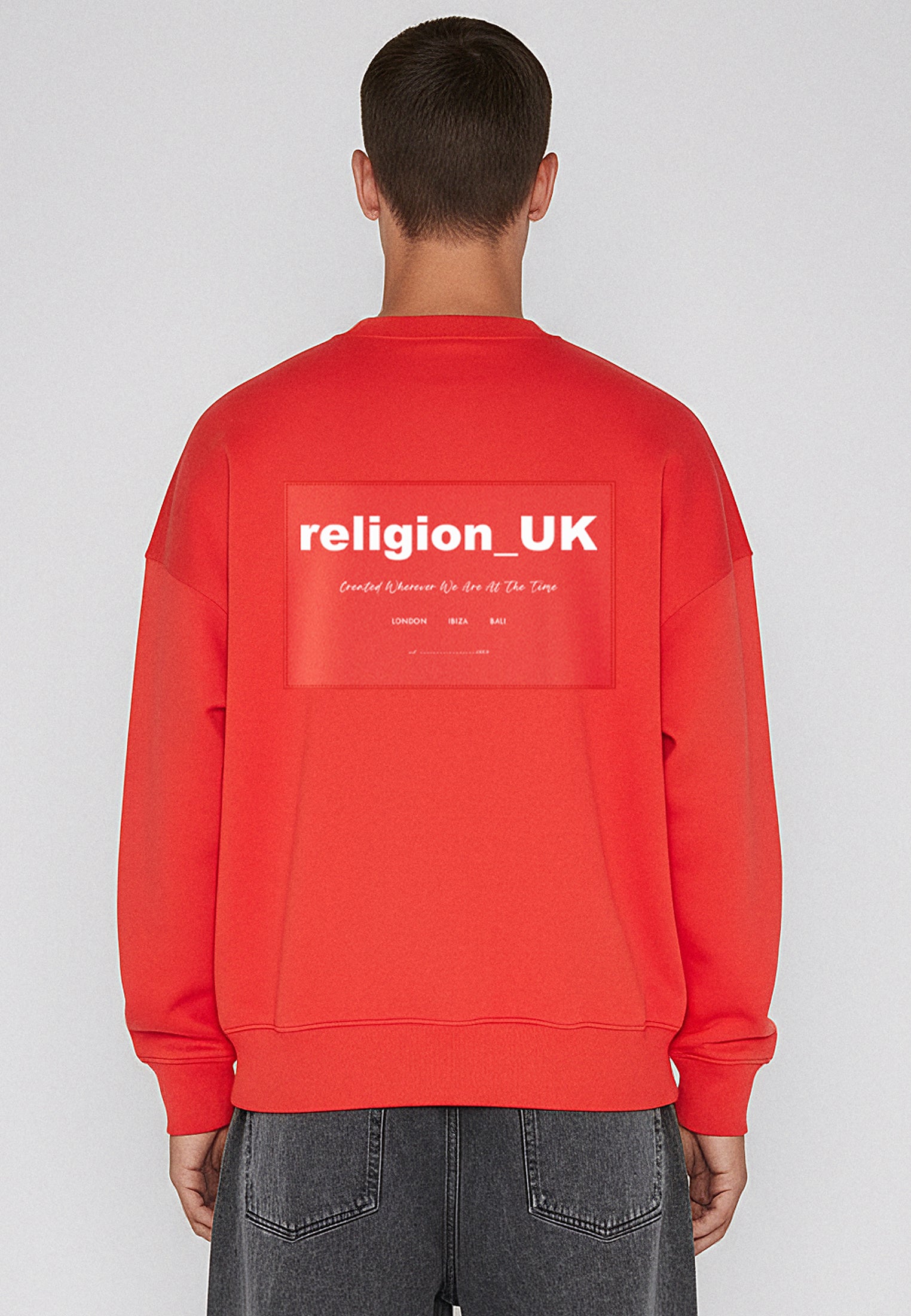 RELIGION UK SWEAT BRIGHT RED