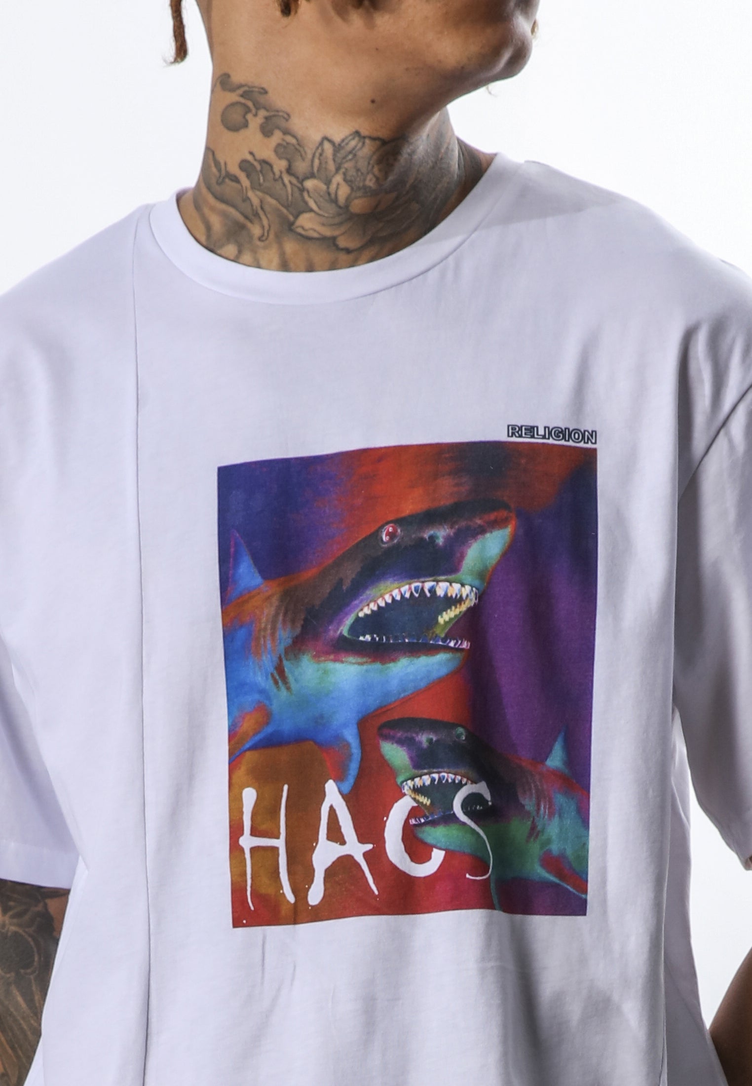 CHAOS SHARK T-SHIRT WHITE