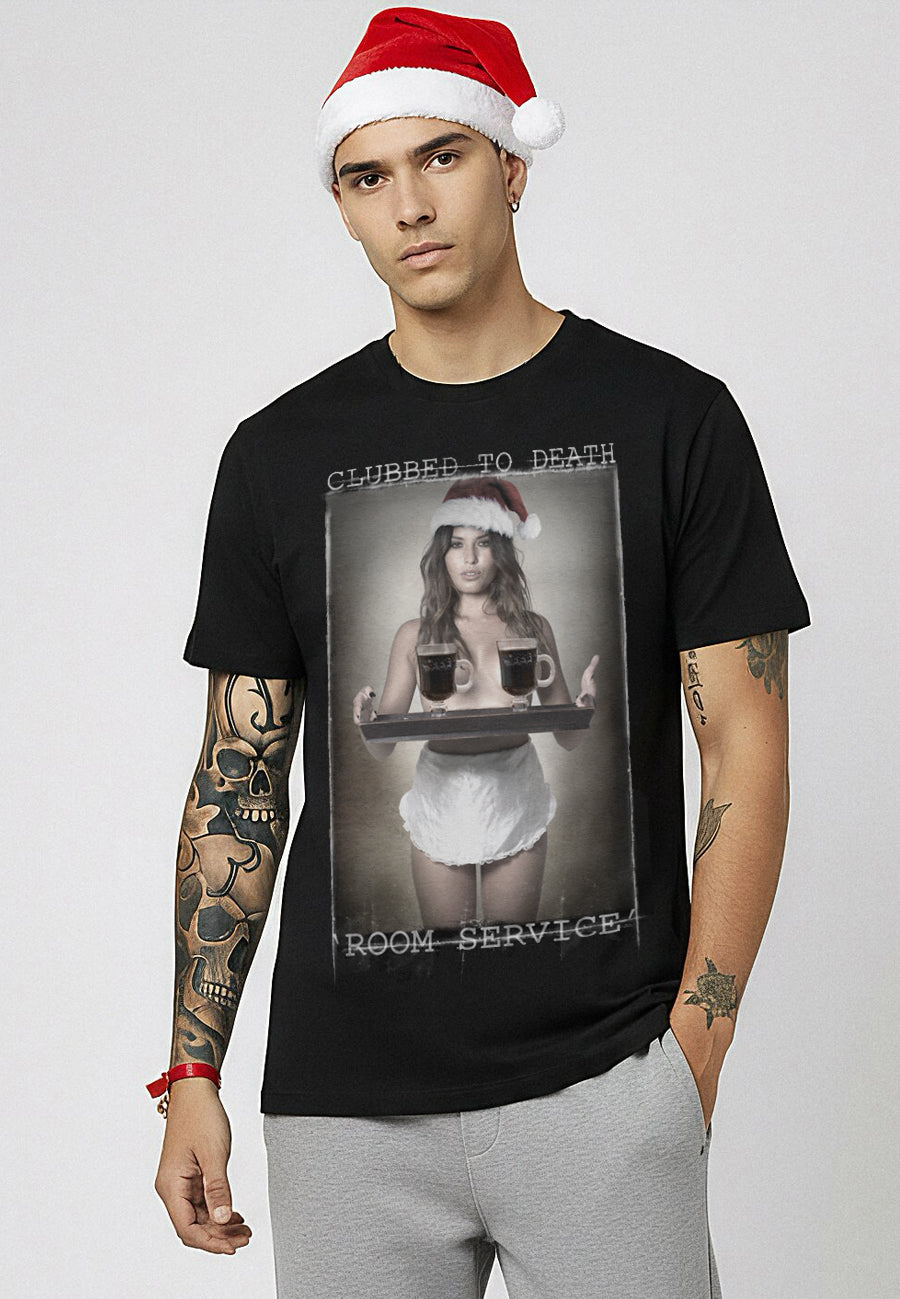 MY FESTIVE TIPPLE T-SHIRT JET BLACK