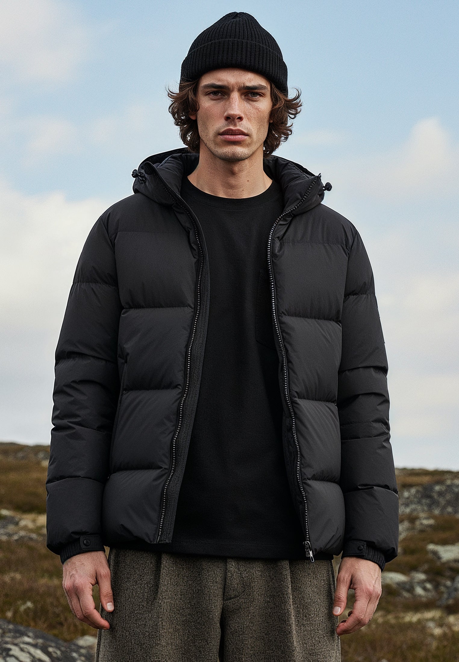RELIGION Performance Puffer Black Jacket - Main Image
