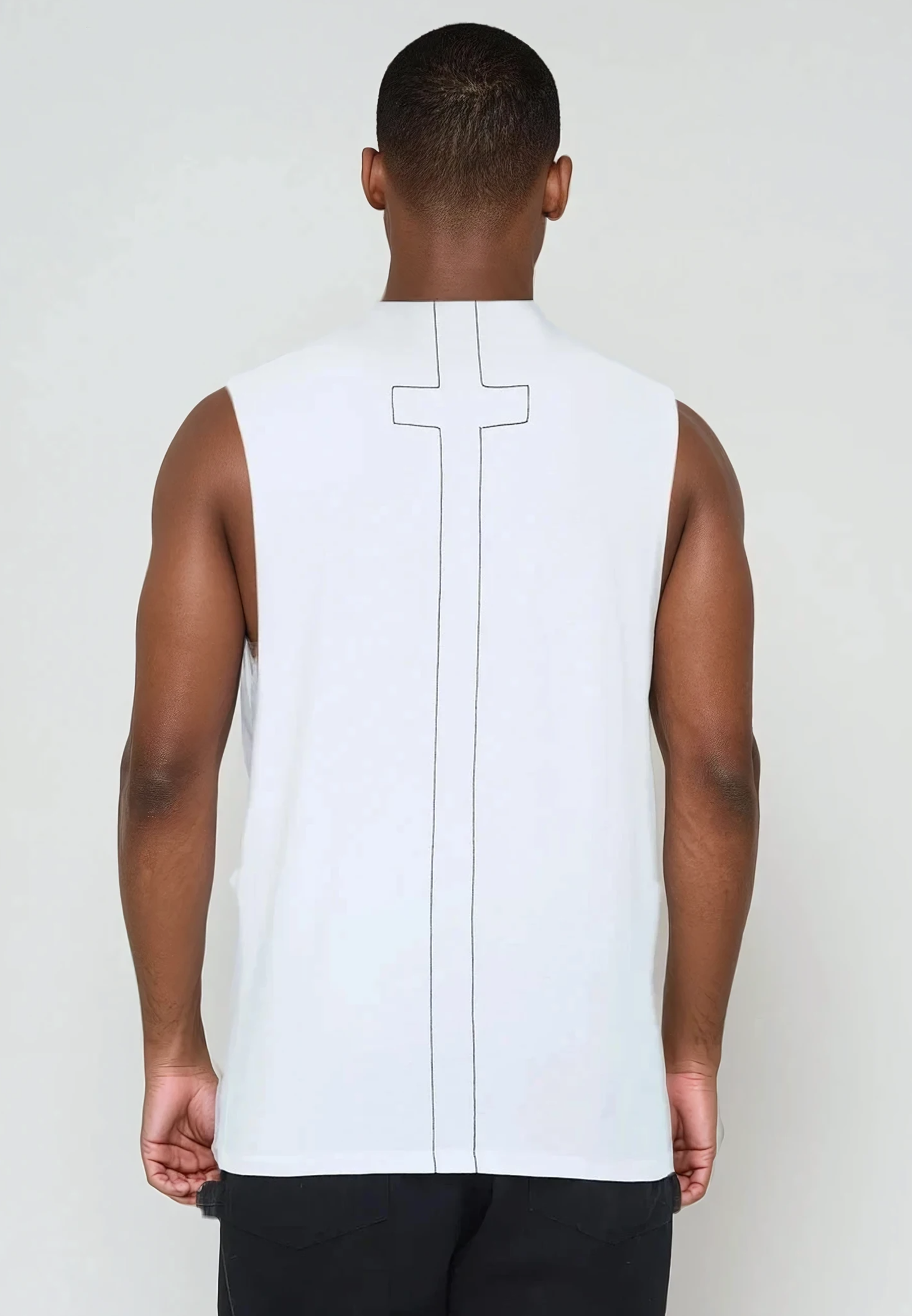 CUTAWAY VEST WHITE