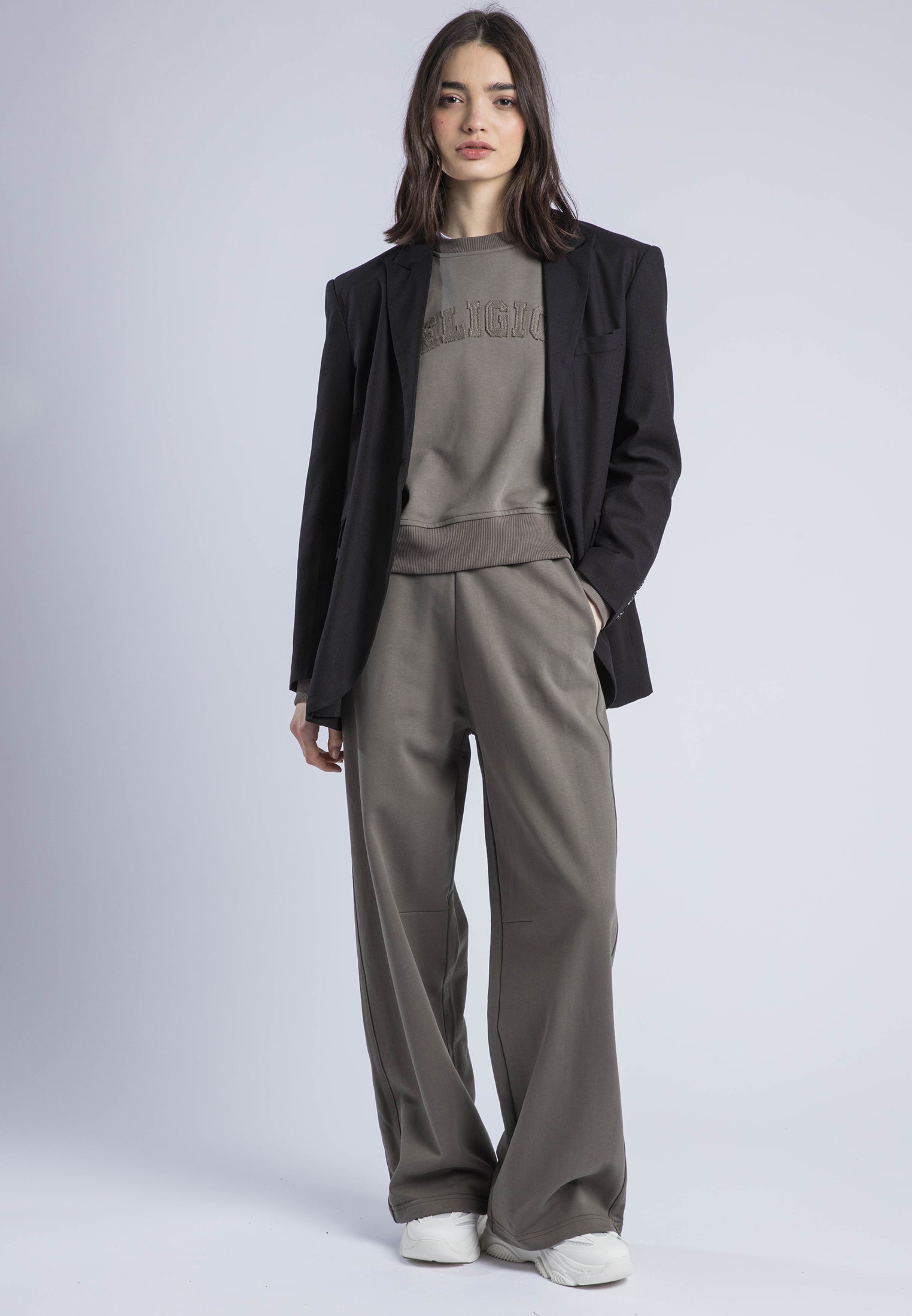 APPLIQUE RELAXED SWEATPANTS BRINDLE