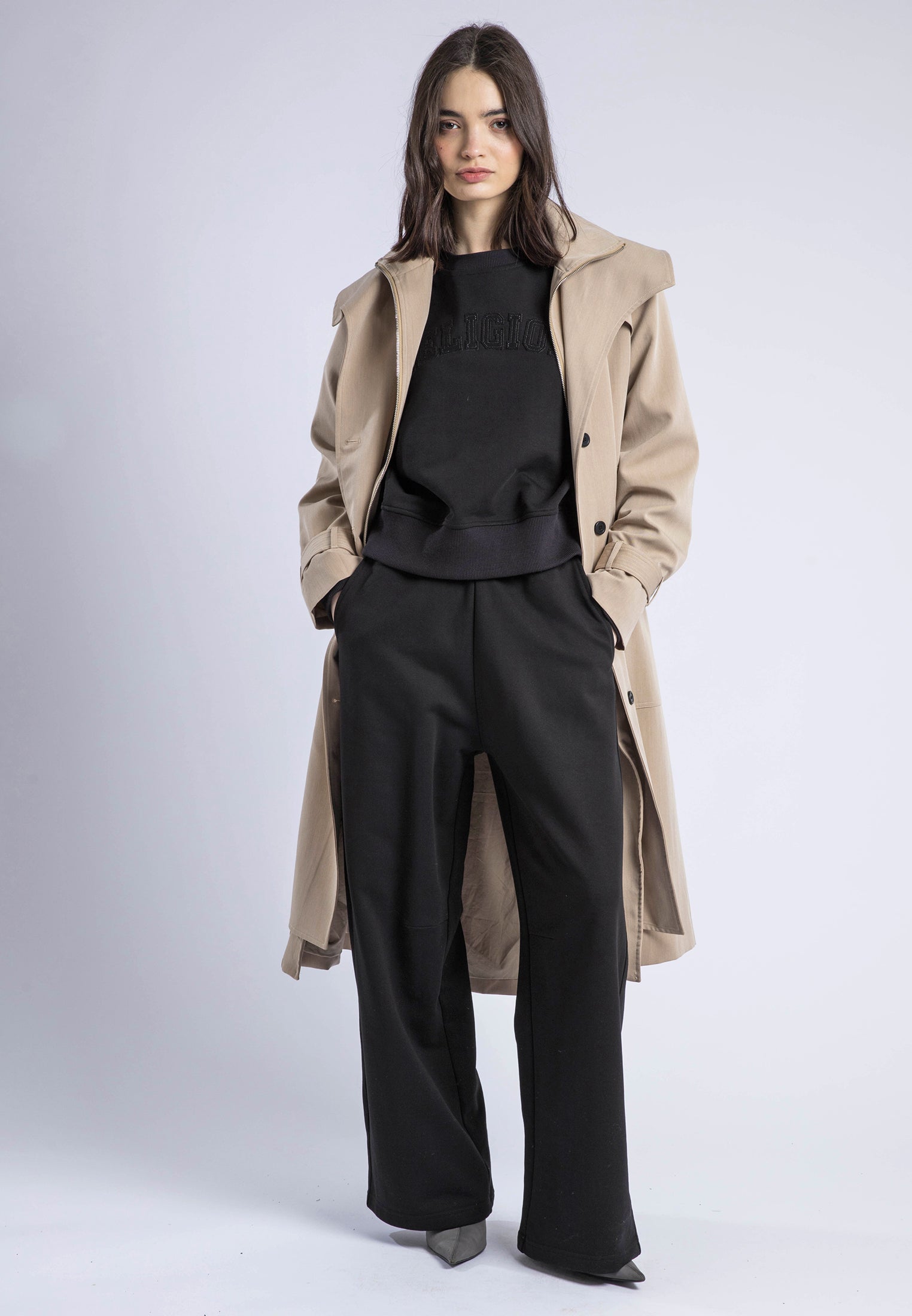 APPLIQUE RELAXED SWEATPANTS BLACK