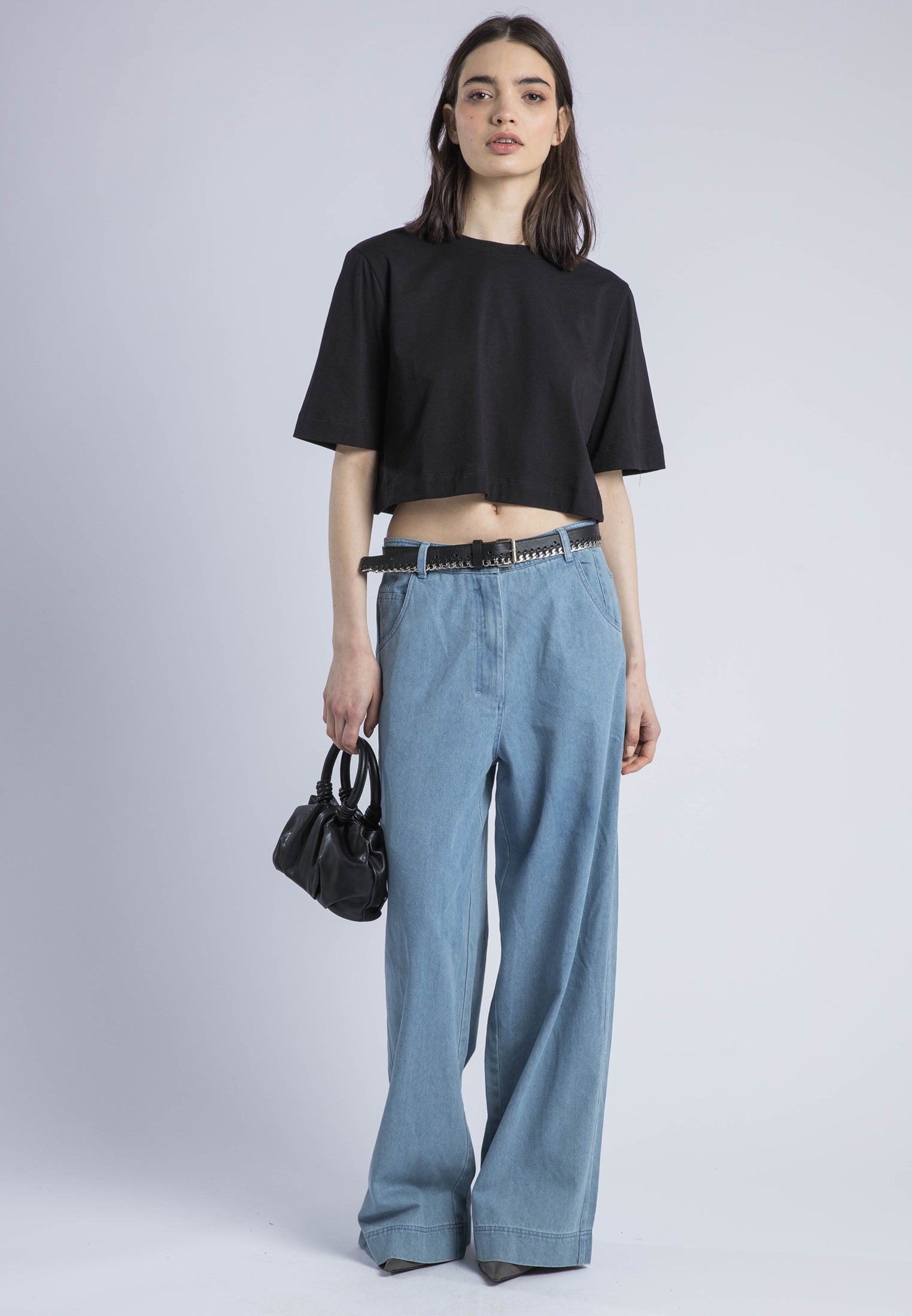 BASIC CROP T-SHIRT BLACK