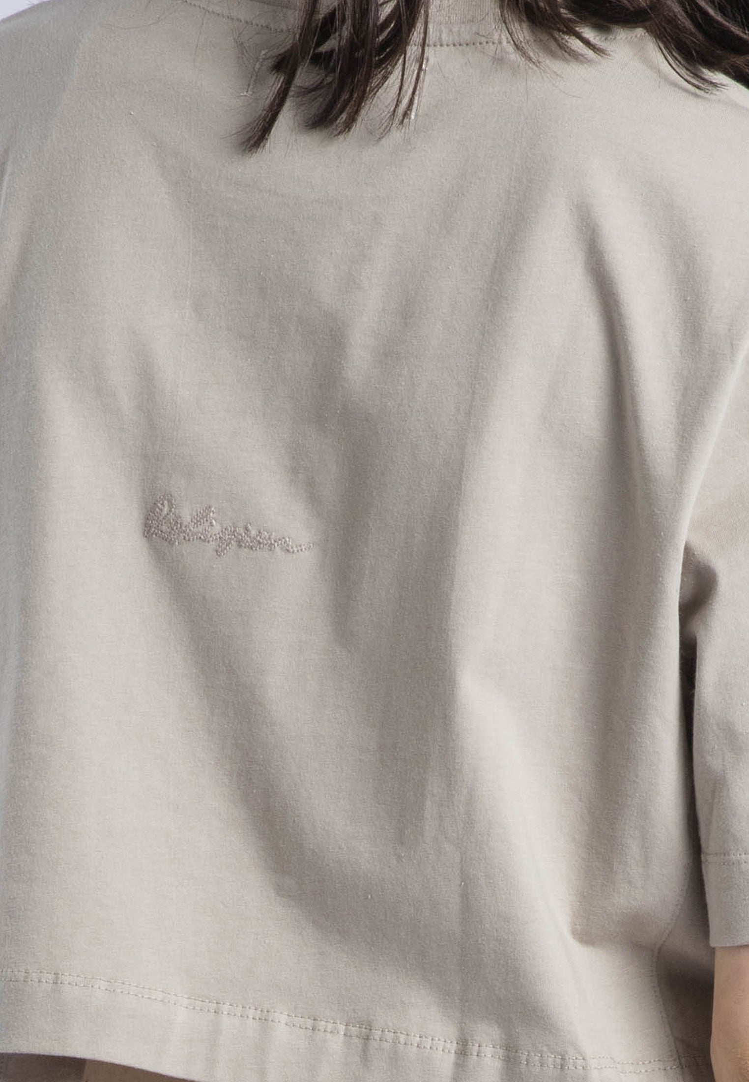 BASIC CROP T-SHIRT STONE