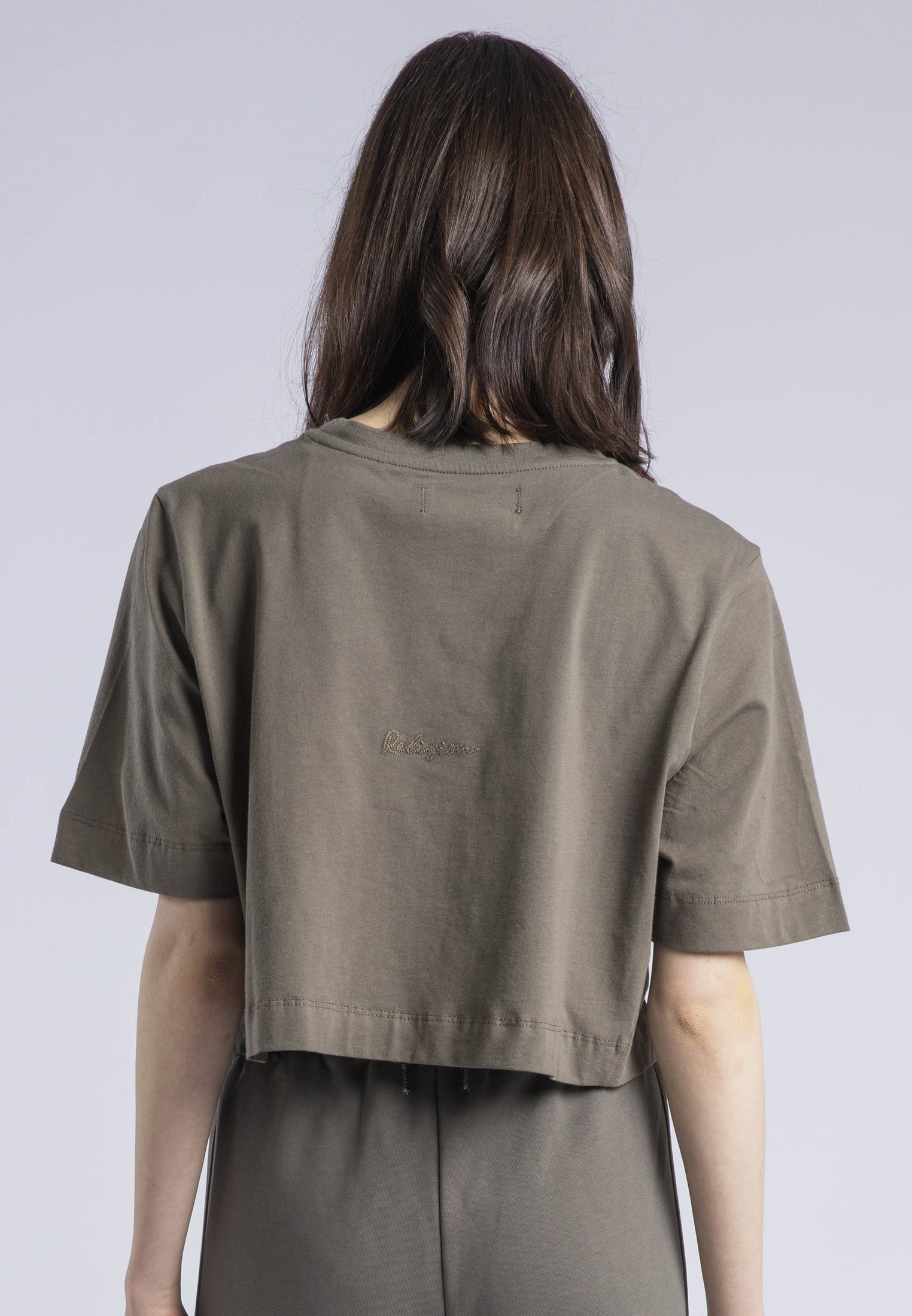 BASIC CROP T-SHIRT BRINDLE