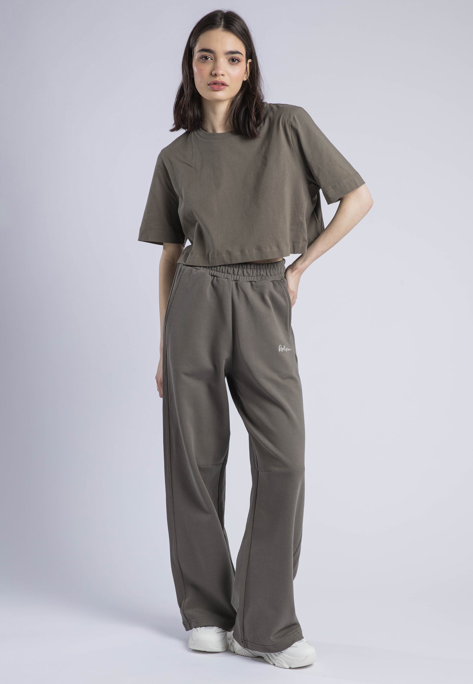BASIC CROP T-SHIRT BRINDLE