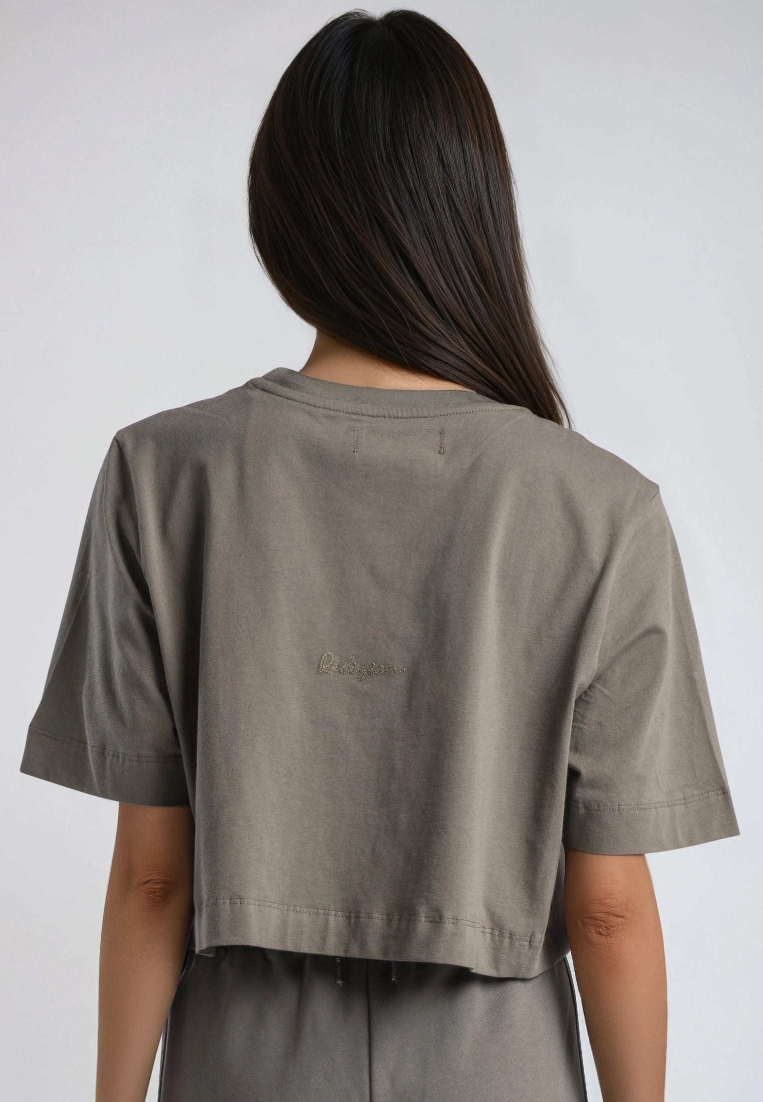 BASIC CROP T-SHIRT BRINDLE