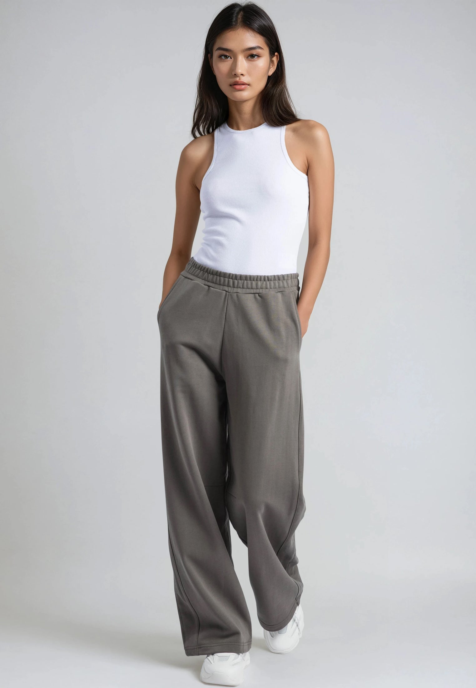 HIGH NECK VEST WHITE