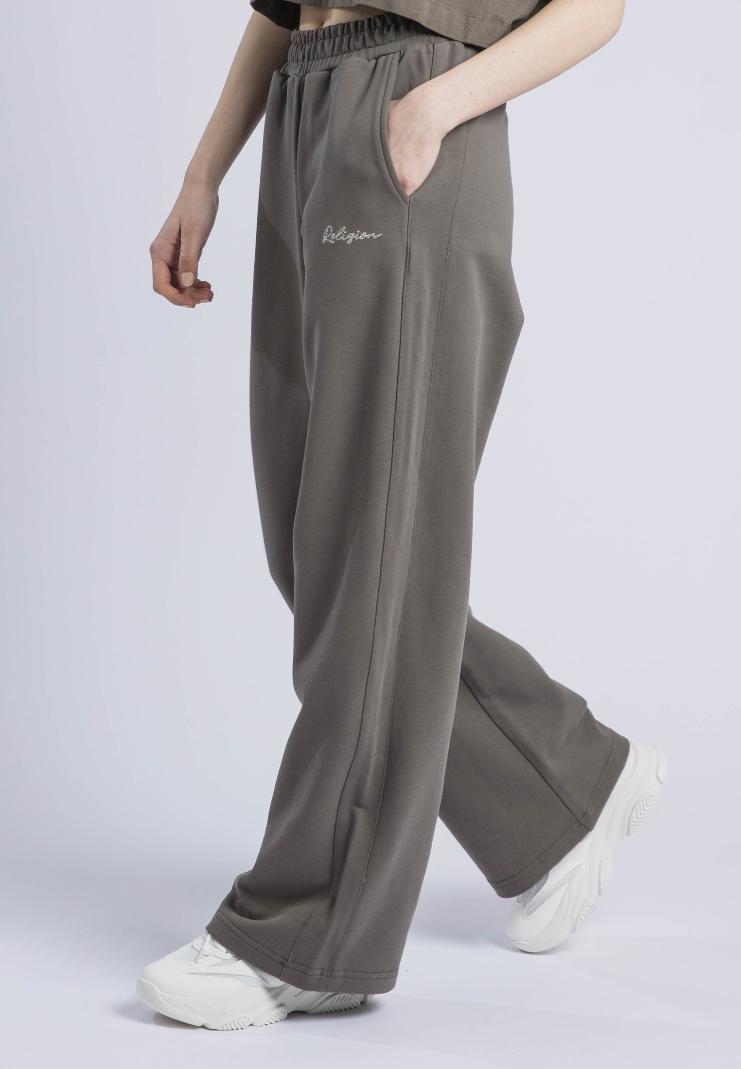 EMBROIDERY RELAXED SWEATPANTS BRINDLE