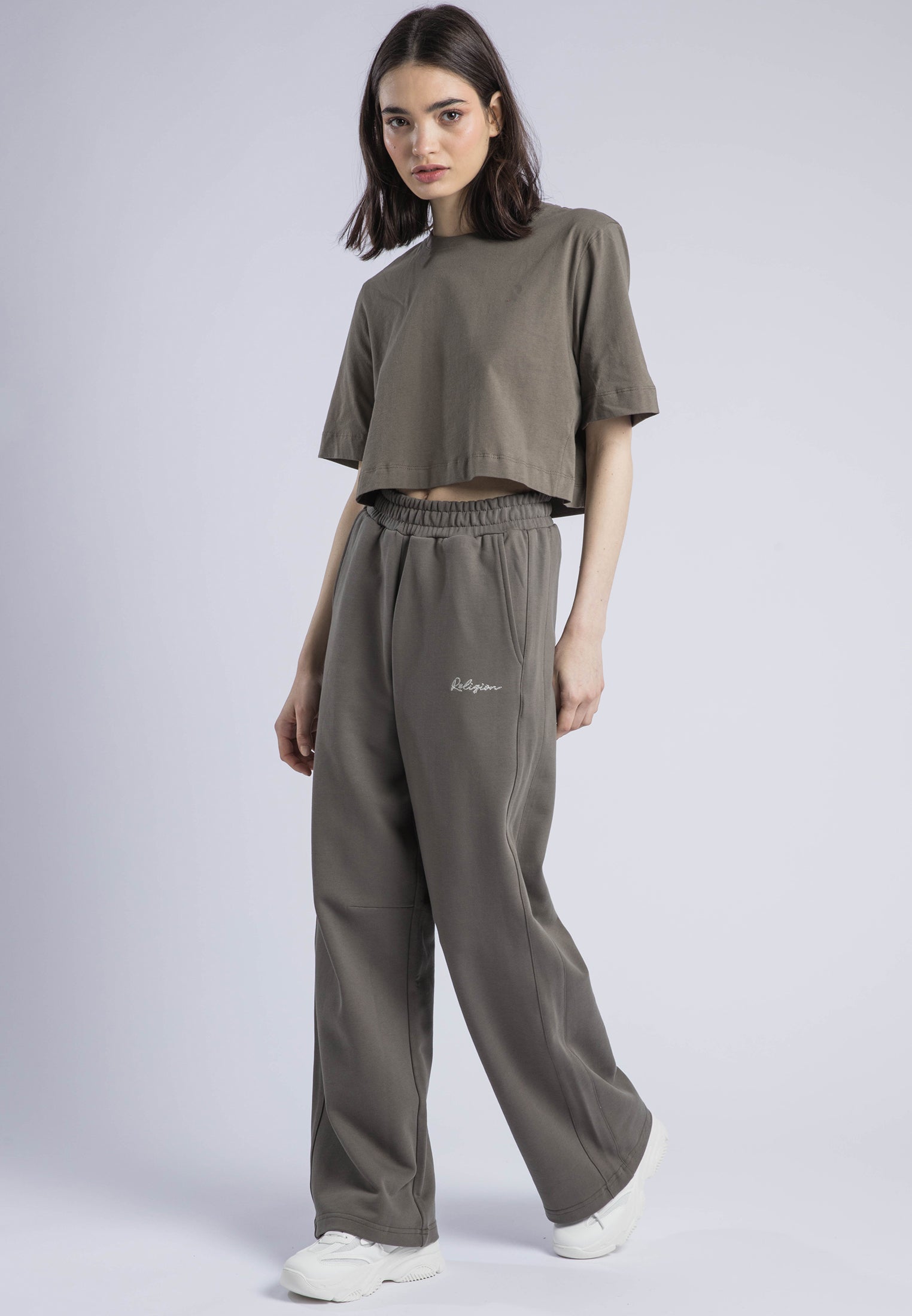 EMBROIDERY RELAXED SWEATPANTS BRINDLE