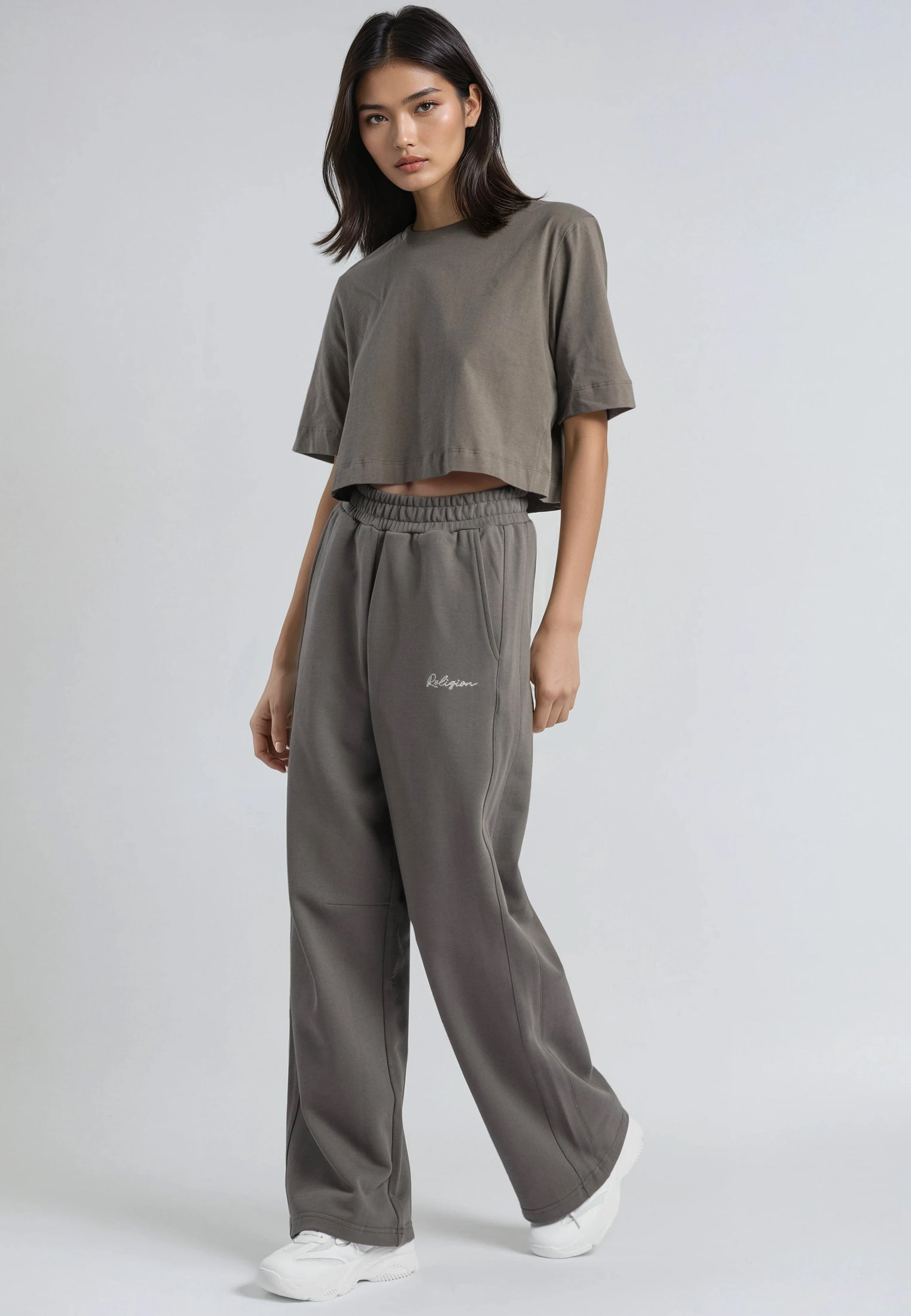 EMBROIDERY RELAXED SWEATPANTS BRINDLE