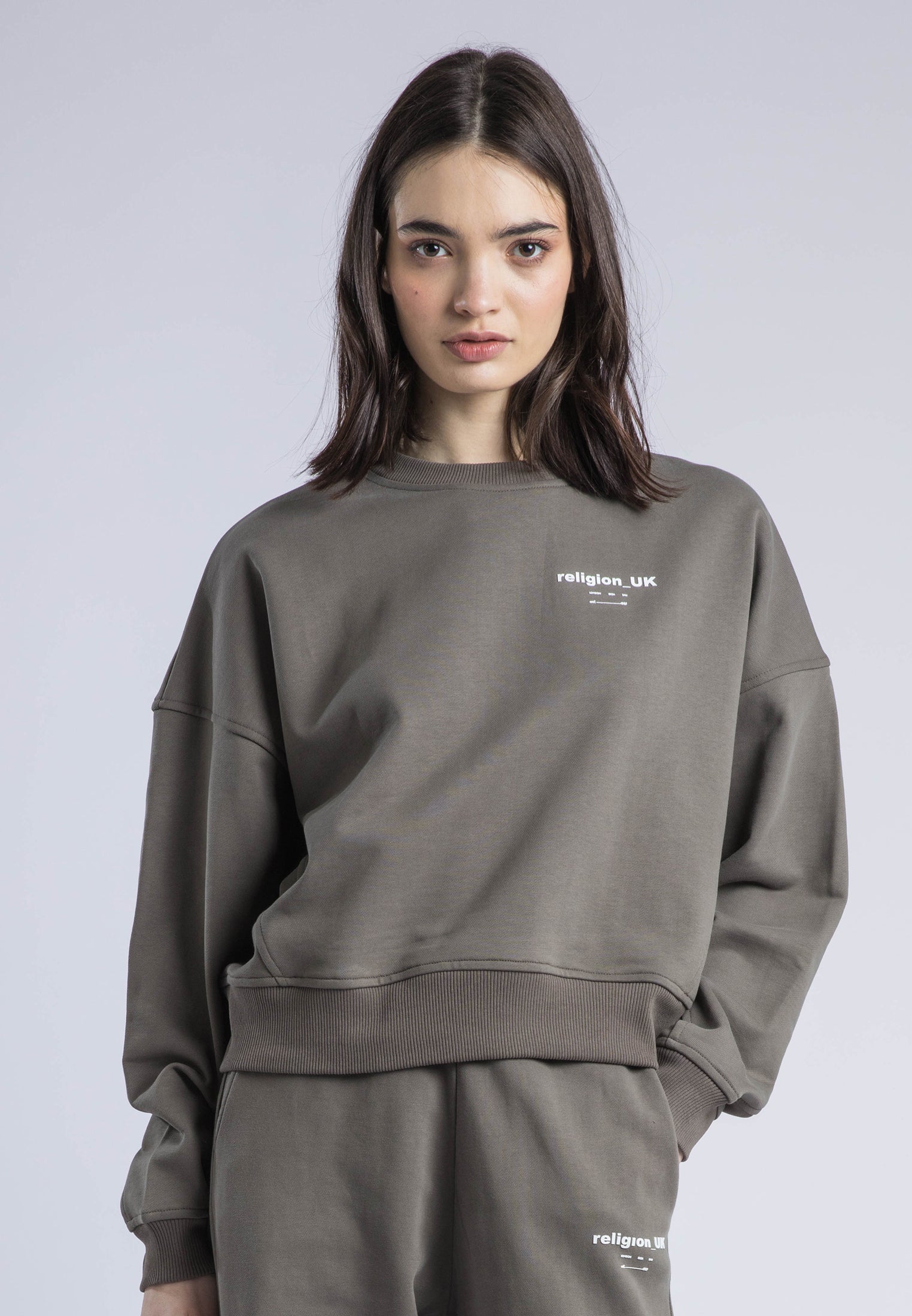 RELIGION UK BATWING SWEAT BRINDLE