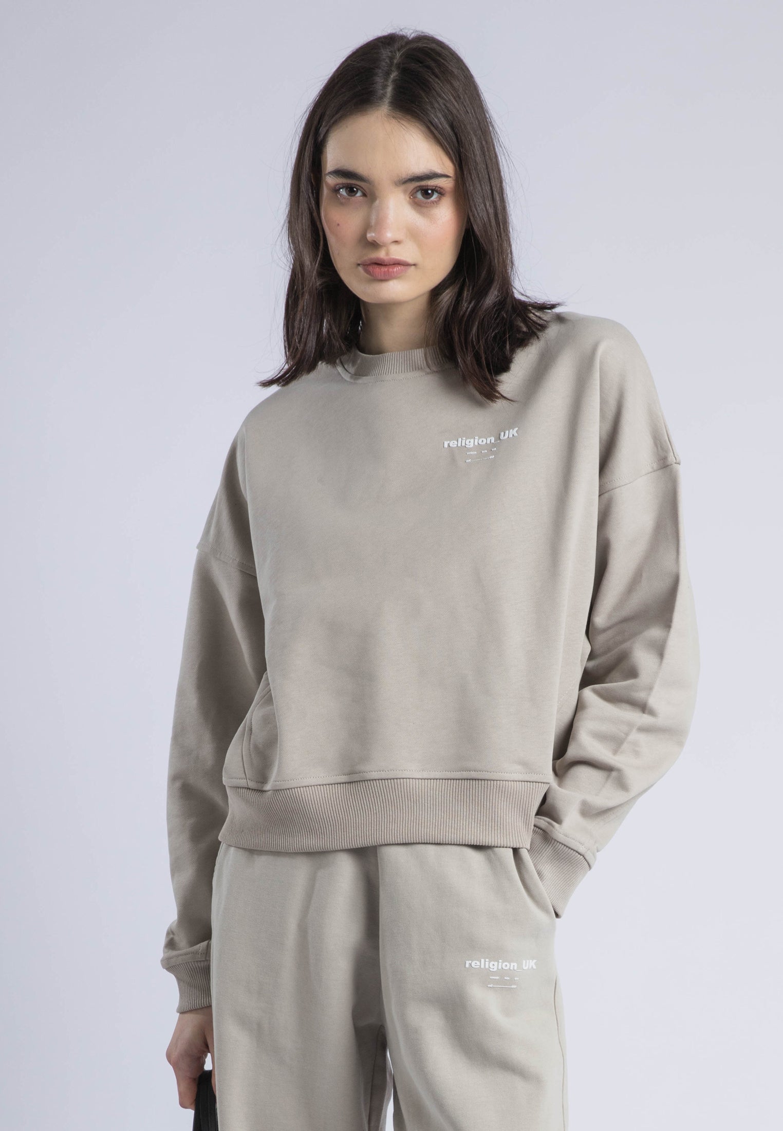 RELIGION UK BATWING SWEAT STONE