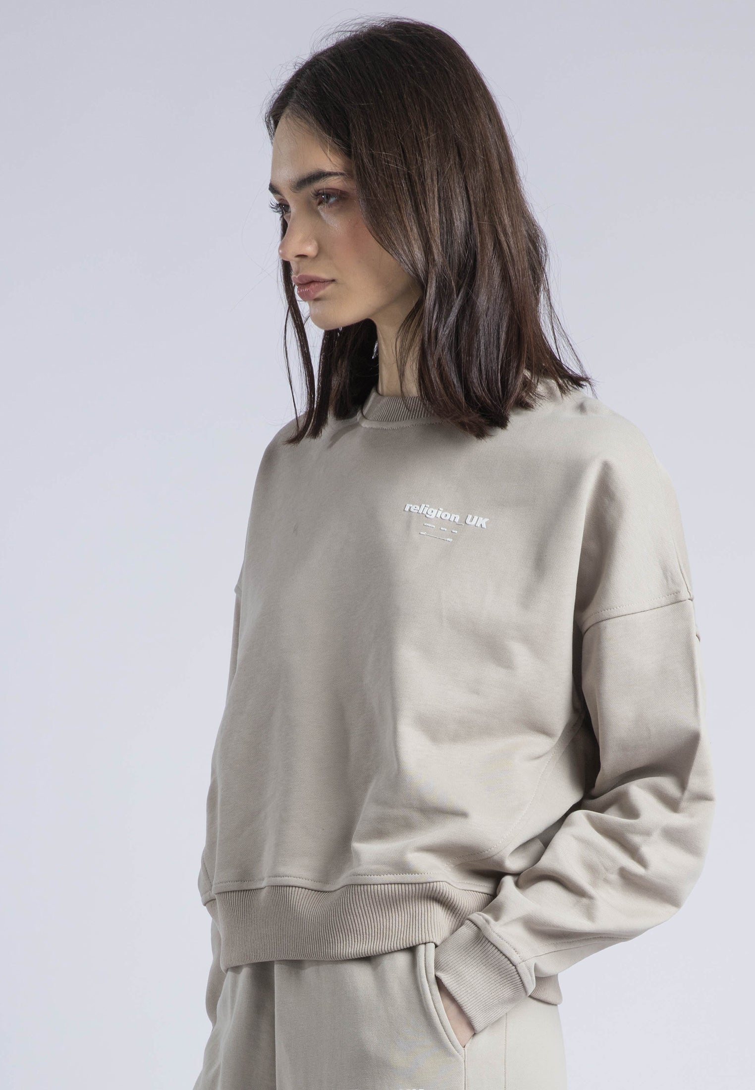 RELIGION UK BATWING SWEAT STONE