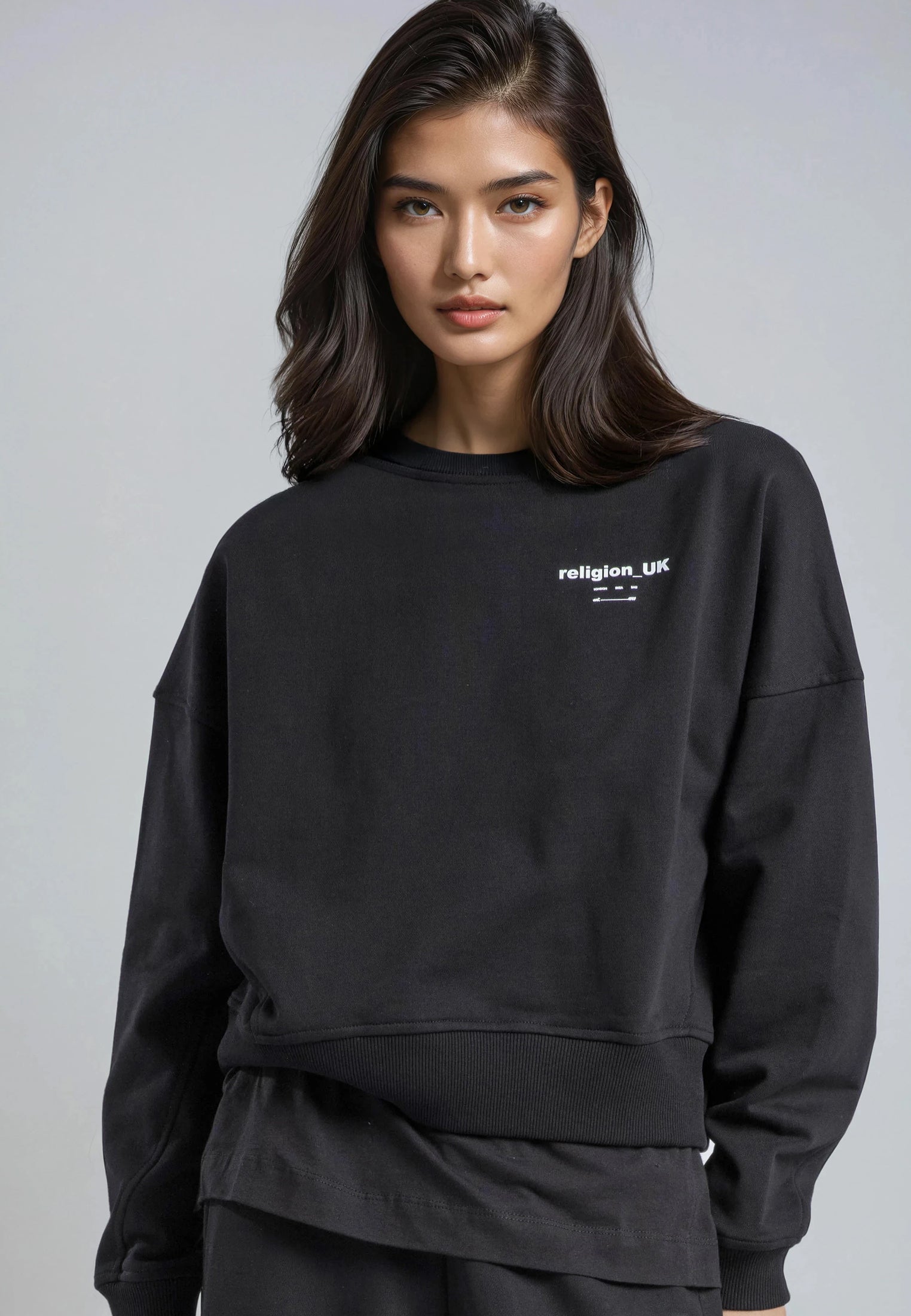 RELIGION UK BATWING SWEAT BLACK