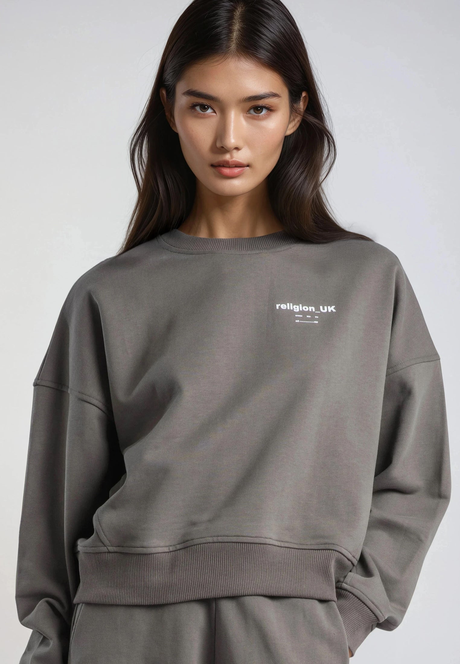 RELIGION UK BATWING SWEAT BRINDLE