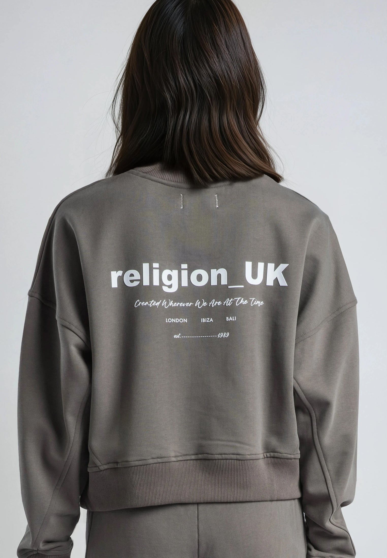RELIGION UK BATWING SWEAT BRINDLE