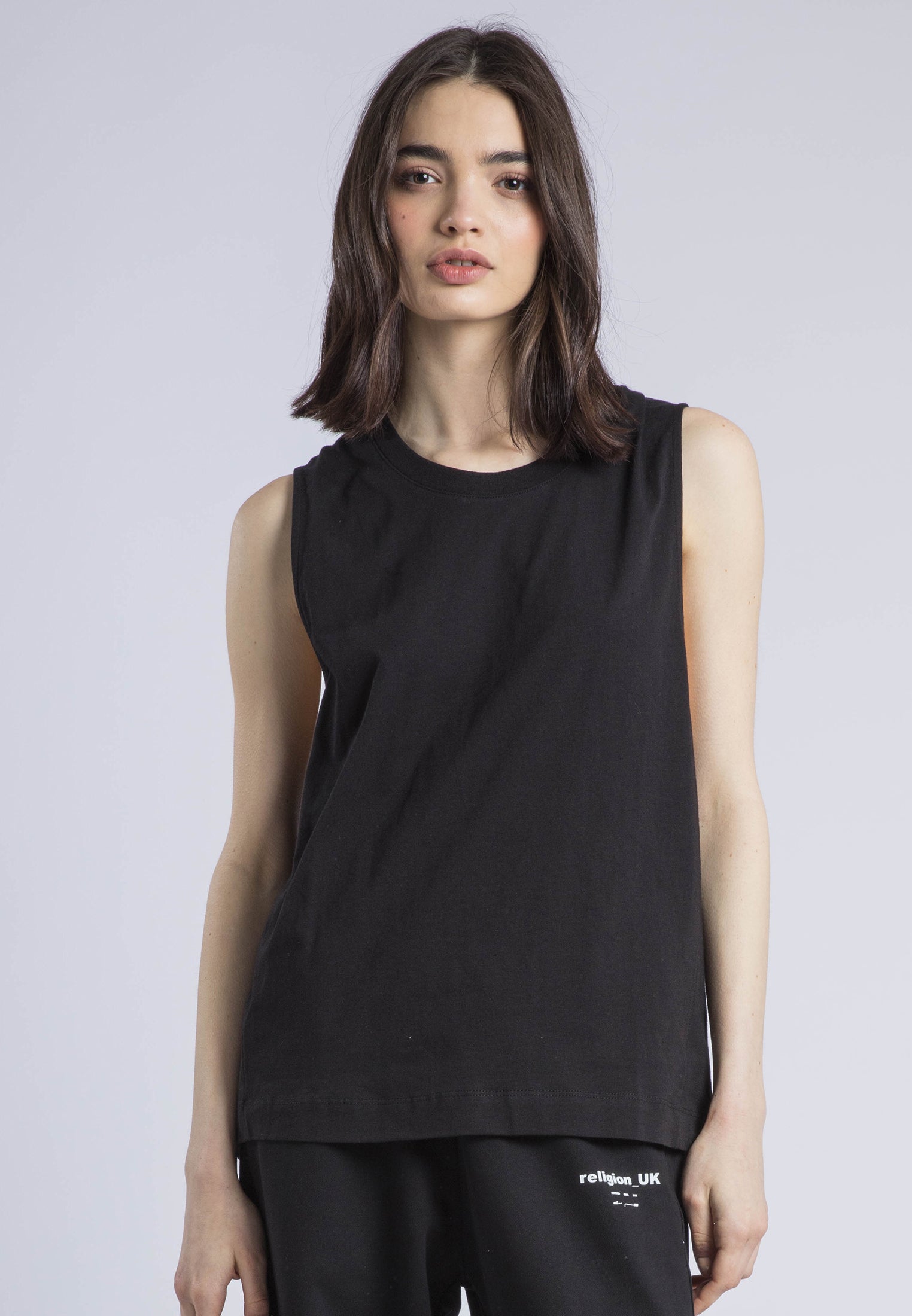 RELAXED BASIC VEST BLACK