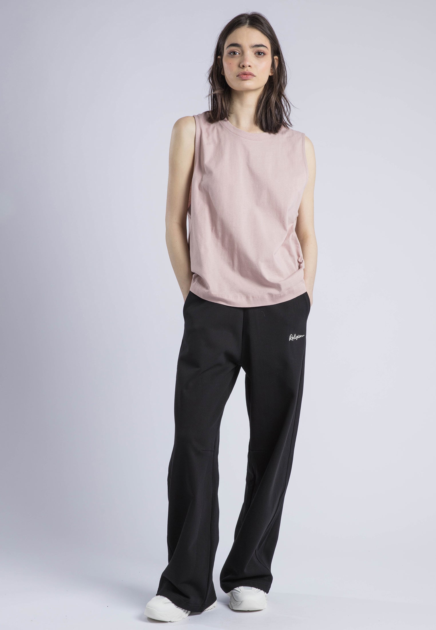 RELAXED BASIC VEST PALE MAUVE