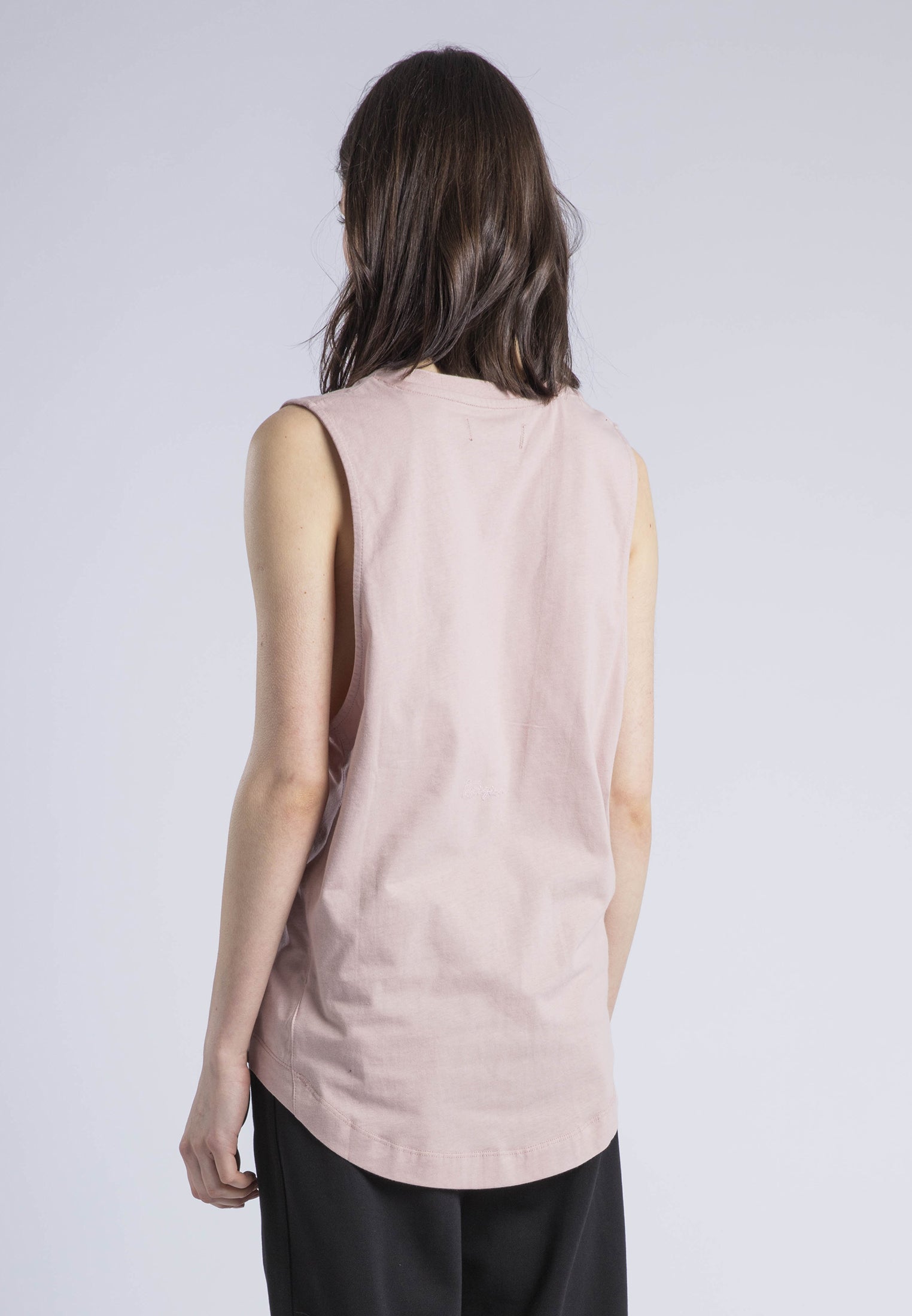 RELAXED BASIC VEST PALE MAUVE