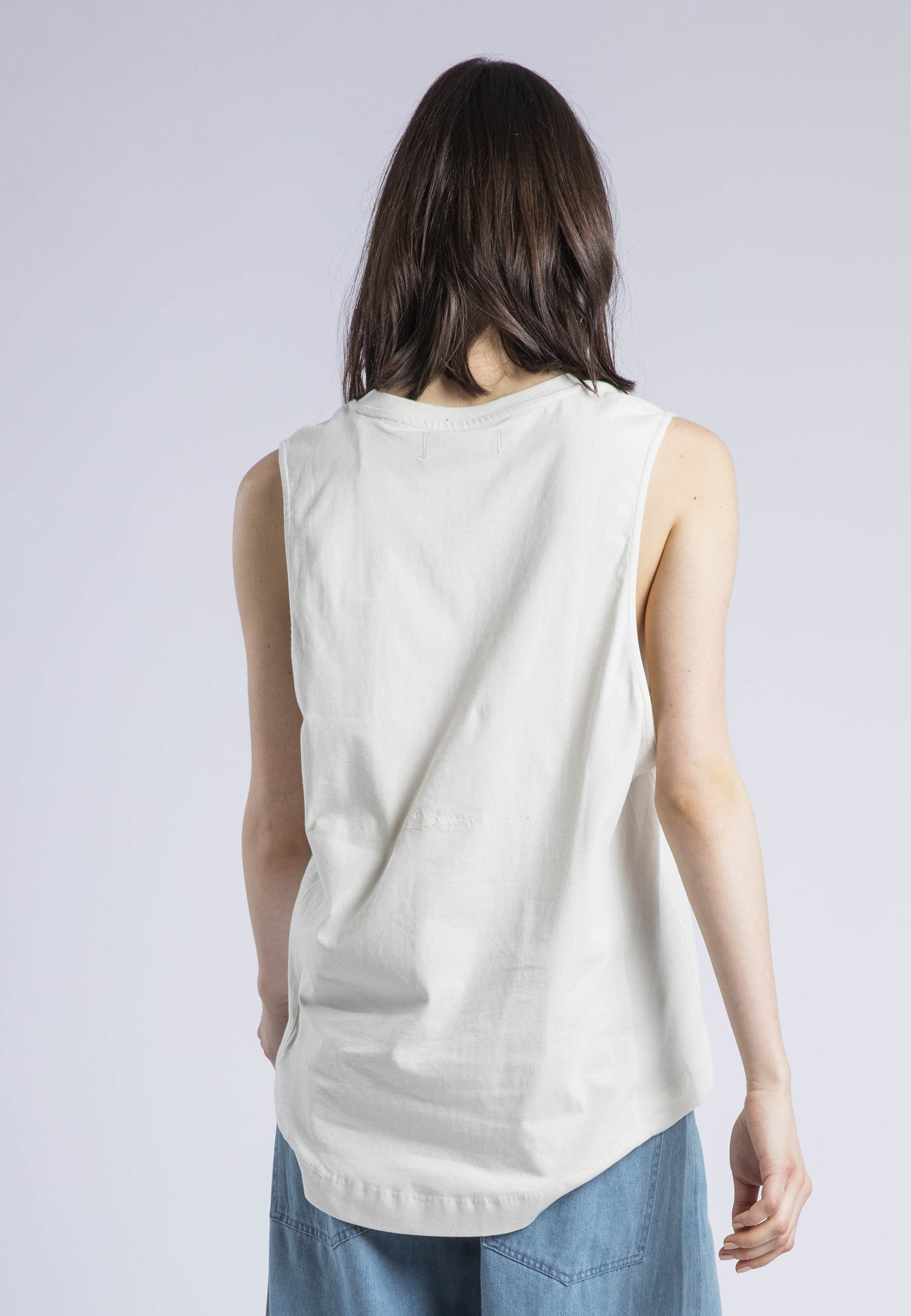 RELAXED BASIC VEST WHITE ONYX