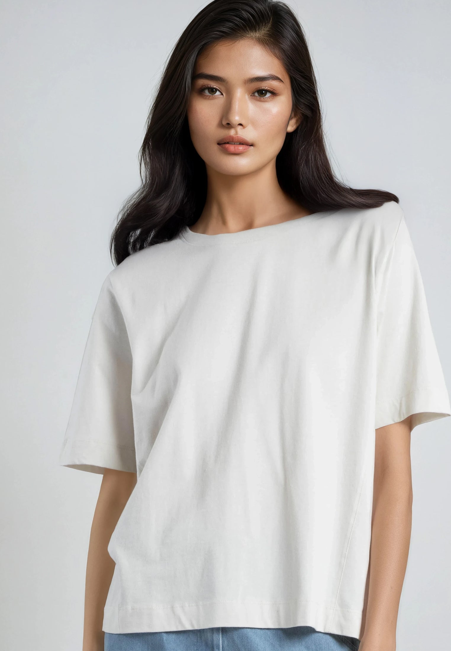 RELAXED BASIC T-SHIRT WHITE ONYX