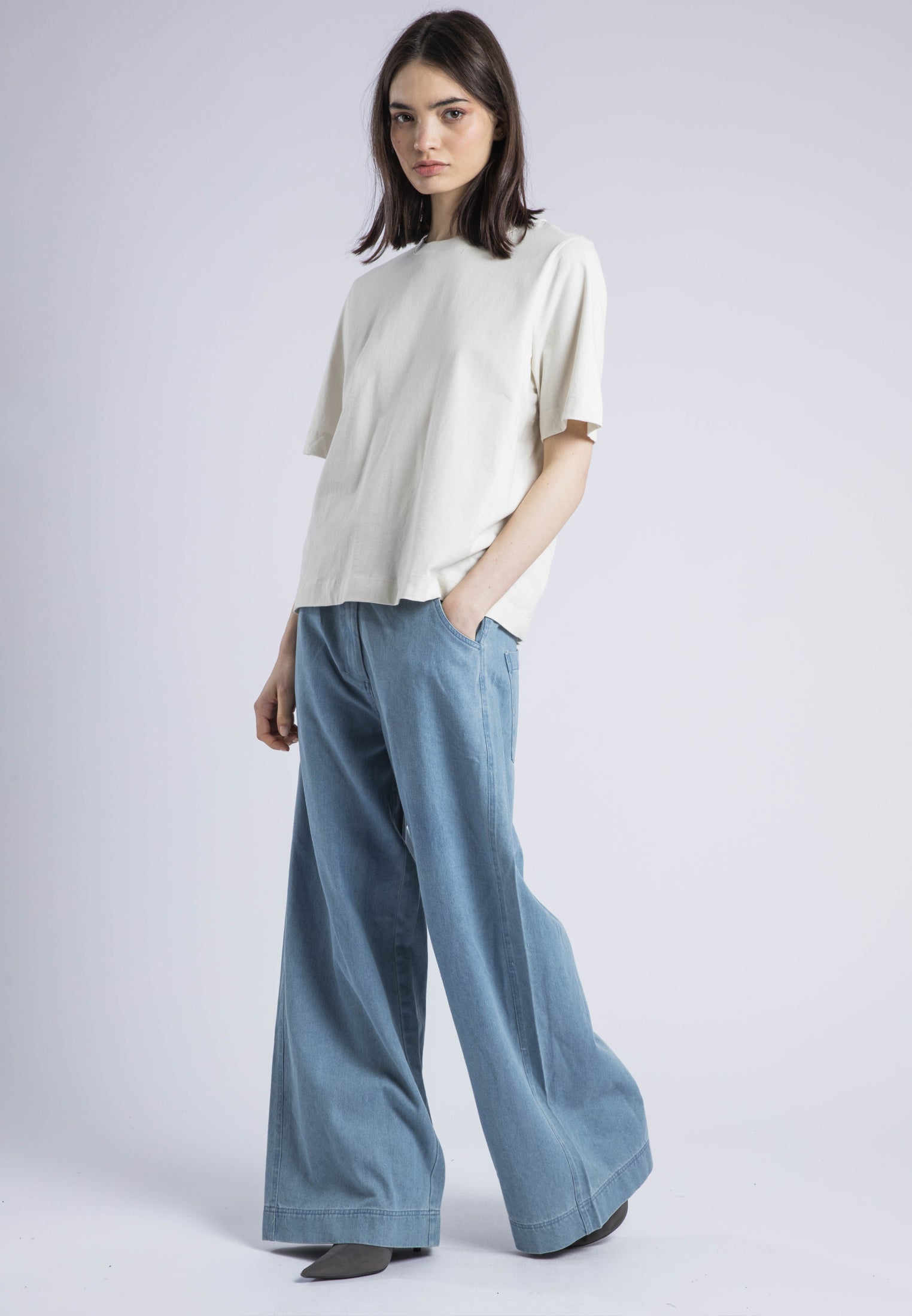 RELAXED BASIC T-SHIRT WHITE ONYX