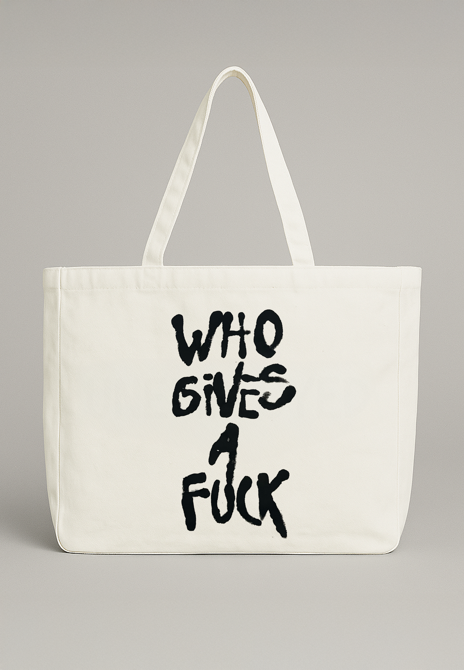 WHO GIVES A FUCK BAG OFF WHITE