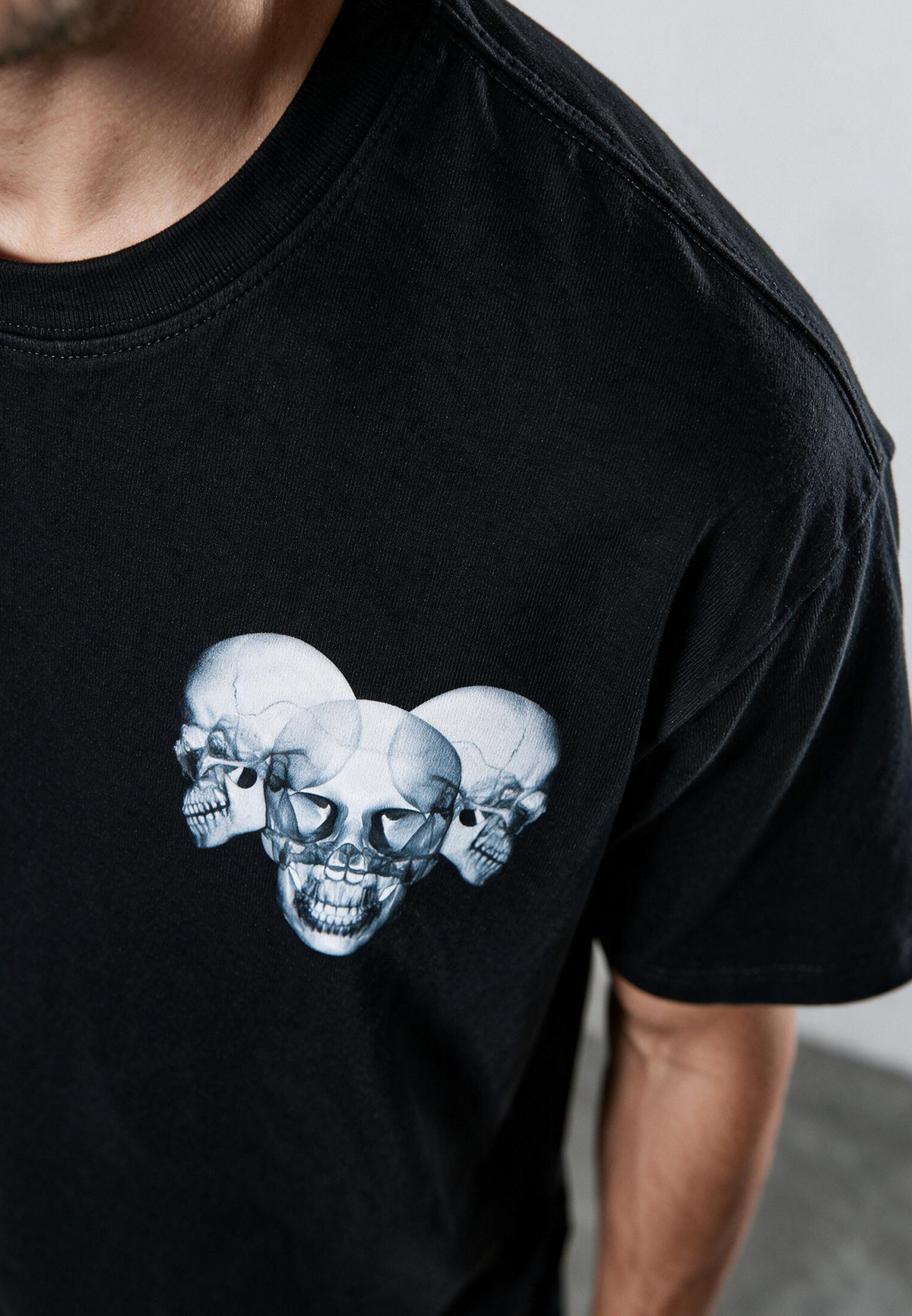 XRAY SKULL T-SHIRT BLACK