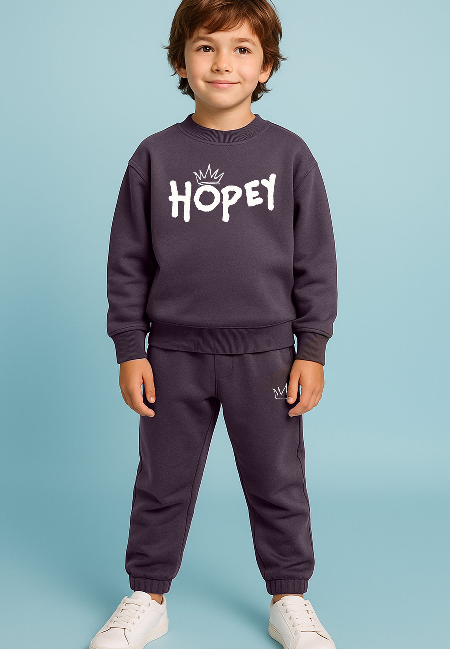 KIDS HOPEY DARTED SWEATPANTS MAUVE