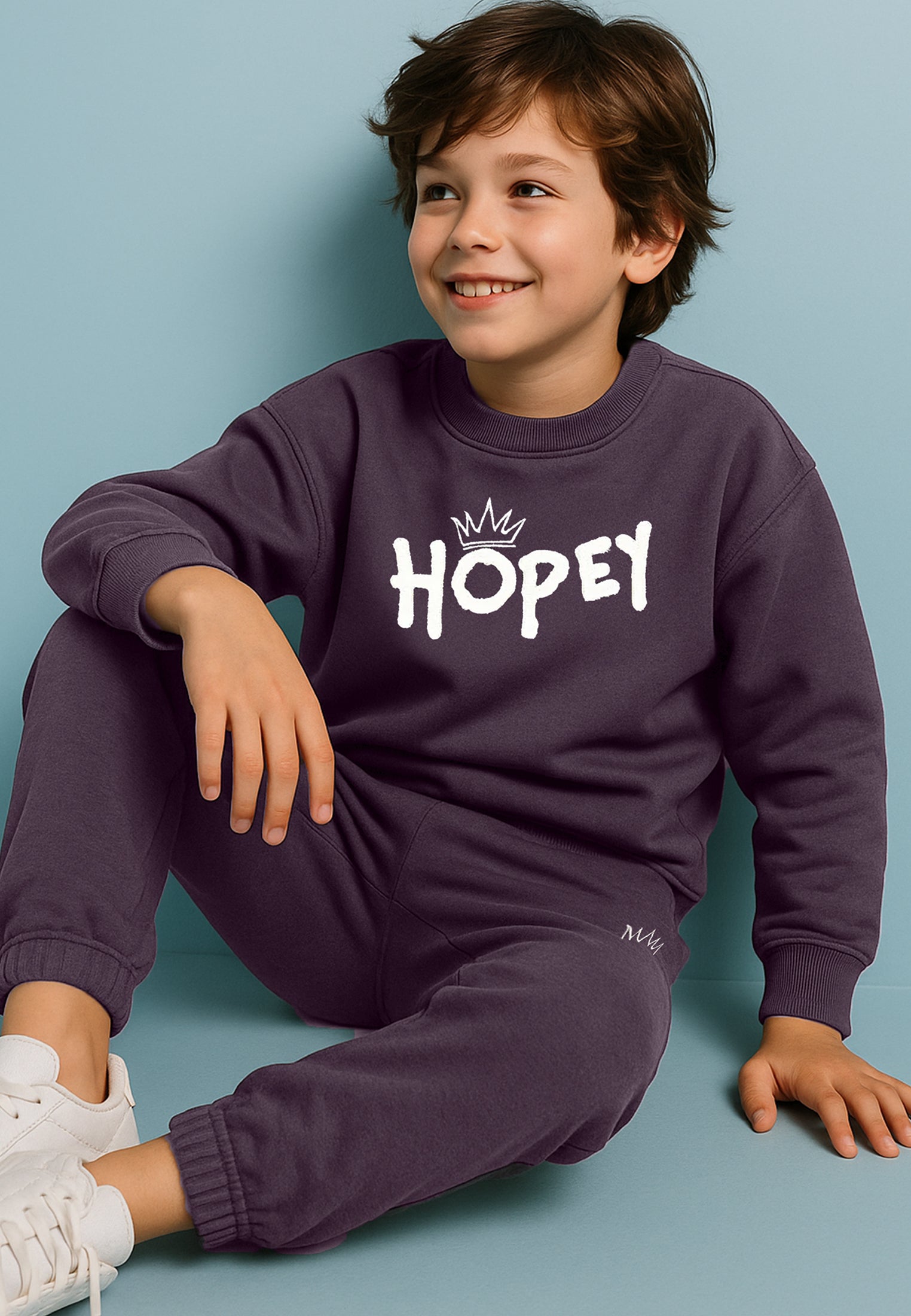 KIDS HOPEY DARTED SWEATPANTS MAUVE