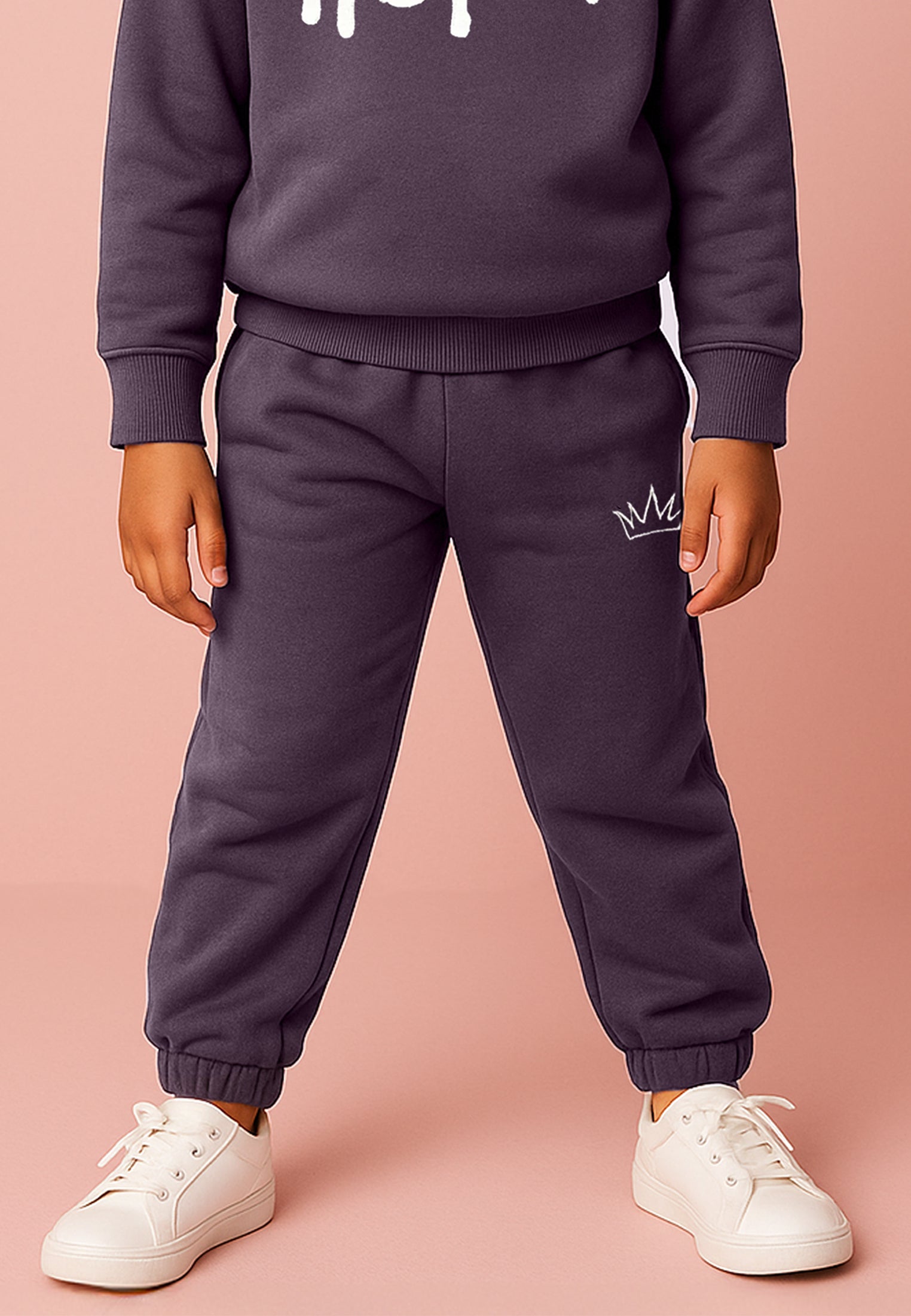 KIDS HOPEY DARTED SWEATPANTS MAUVE