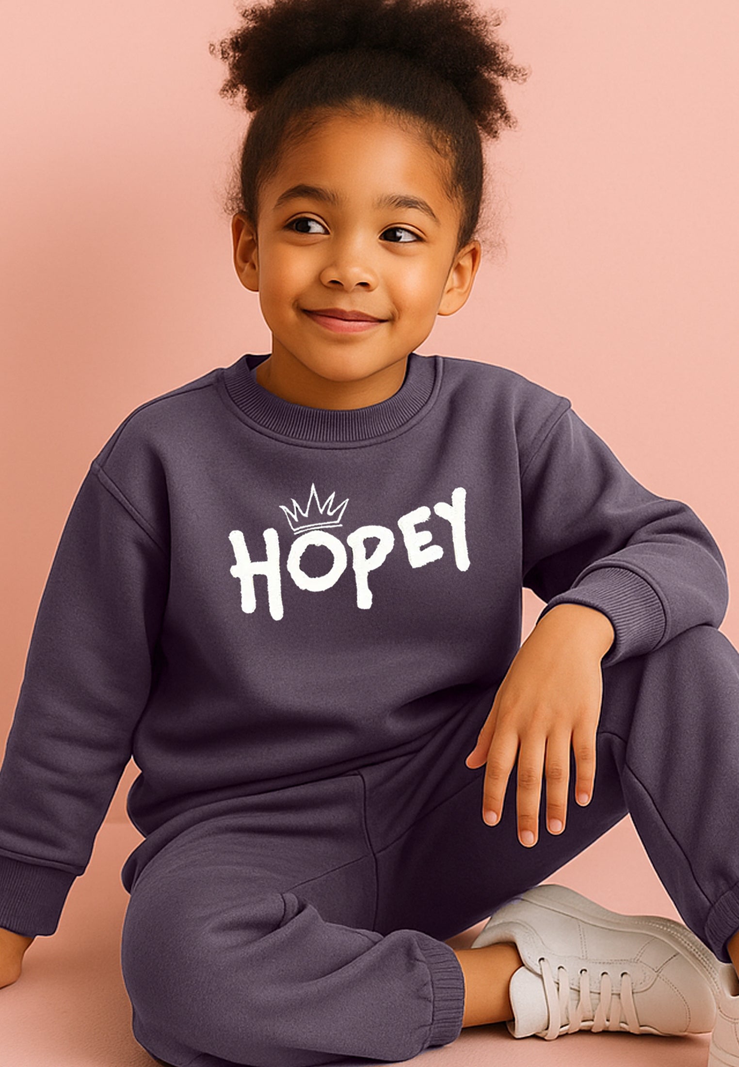 KIDS HOPEY DARTED SWEATPANTS MAUVE