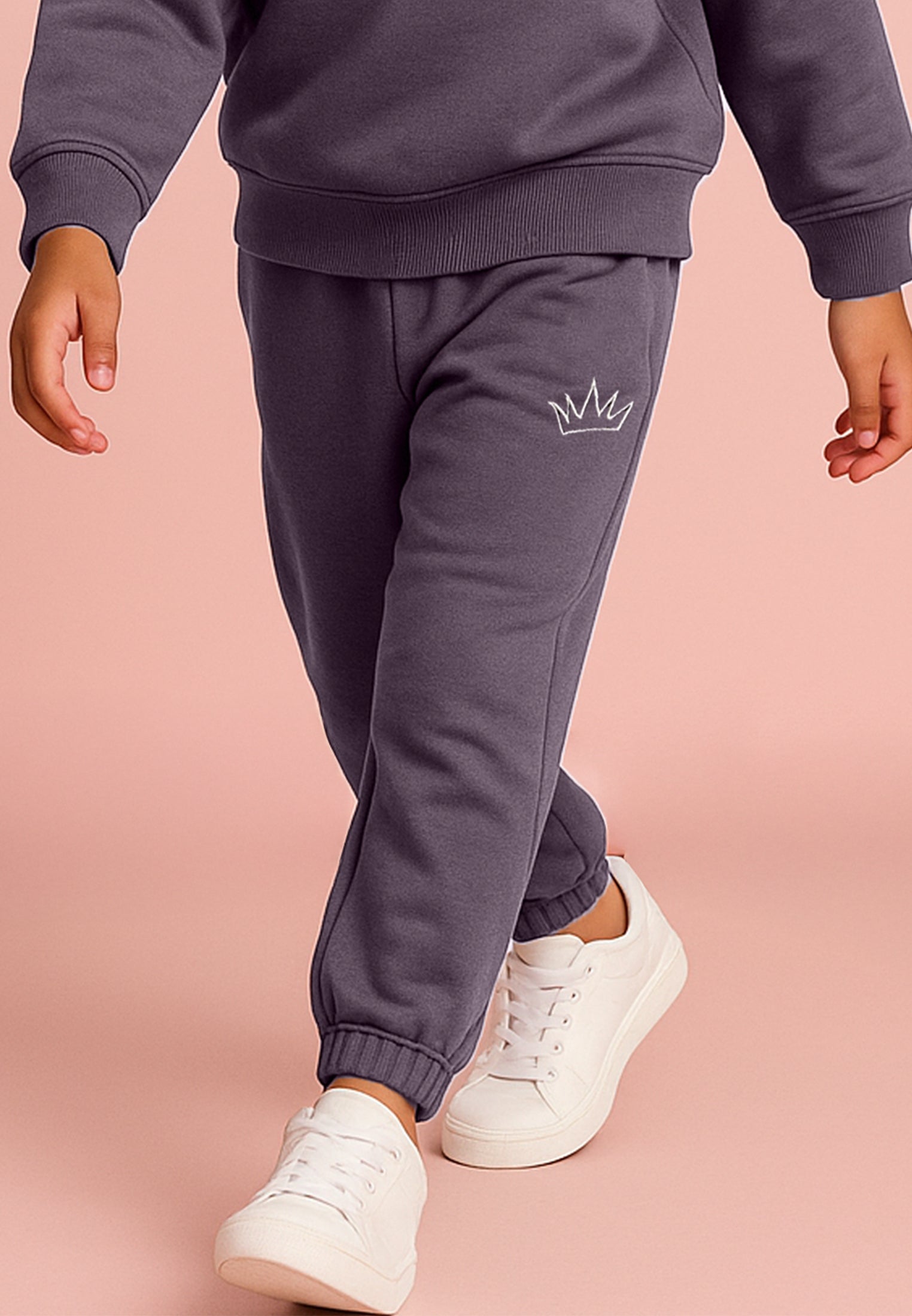 KIDS HOPEY DARTED SWEATPANTS MAUVE