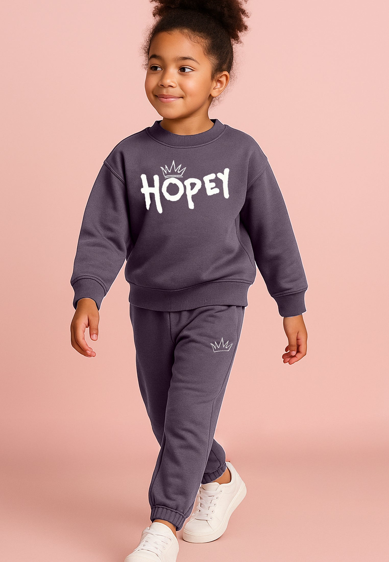 KIDS HOPEY DARTED SWEATPANTS MAUVE